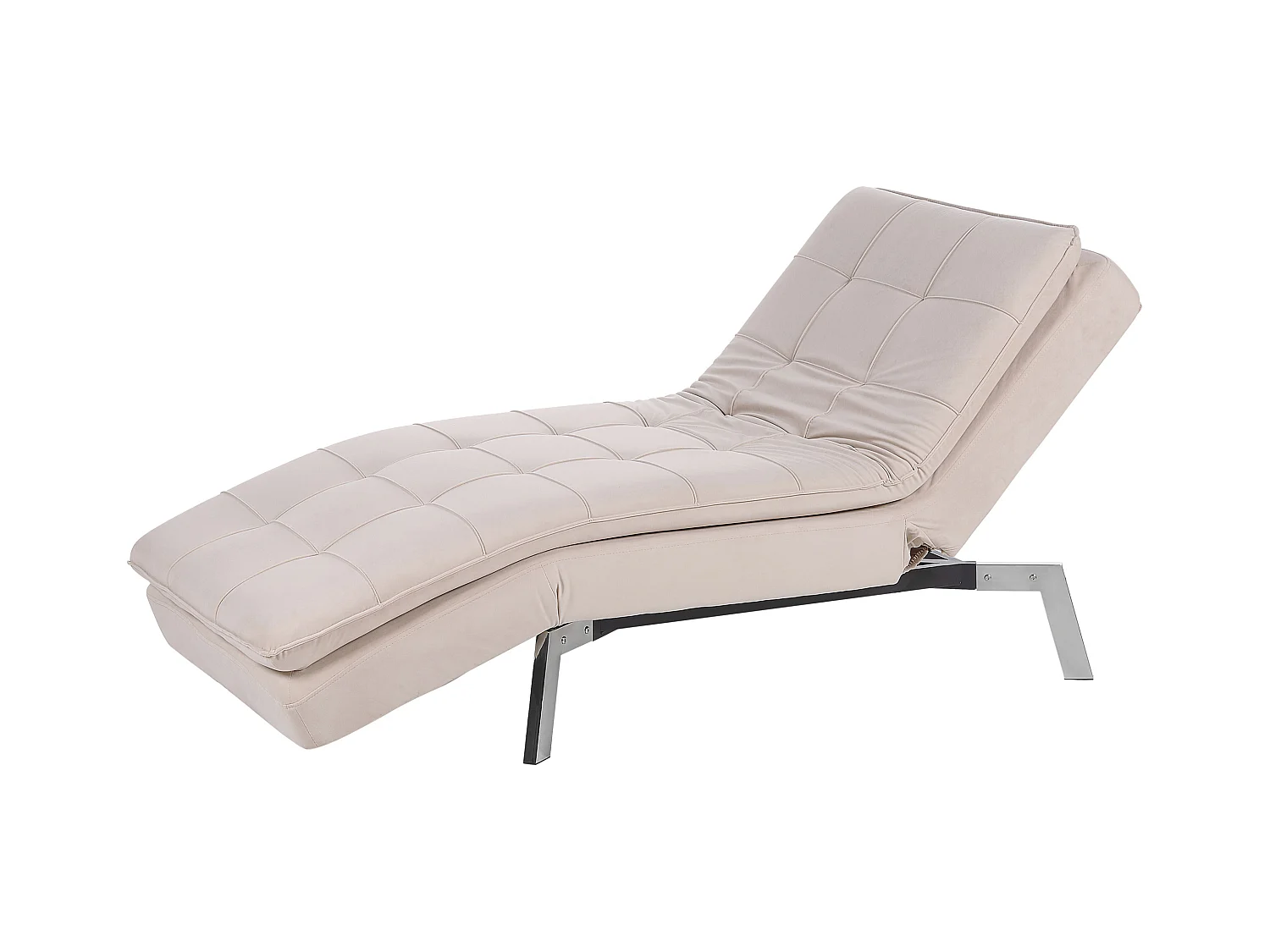 Chaise longue LOIRET Velours Beige