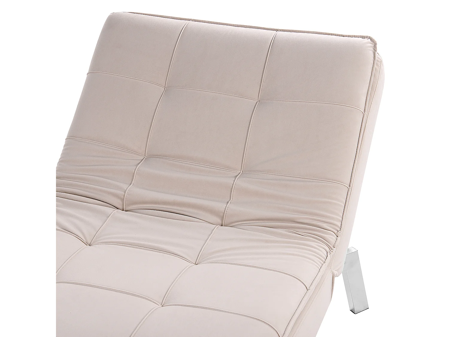 Chaise longue LOIRET Fluweel Beige