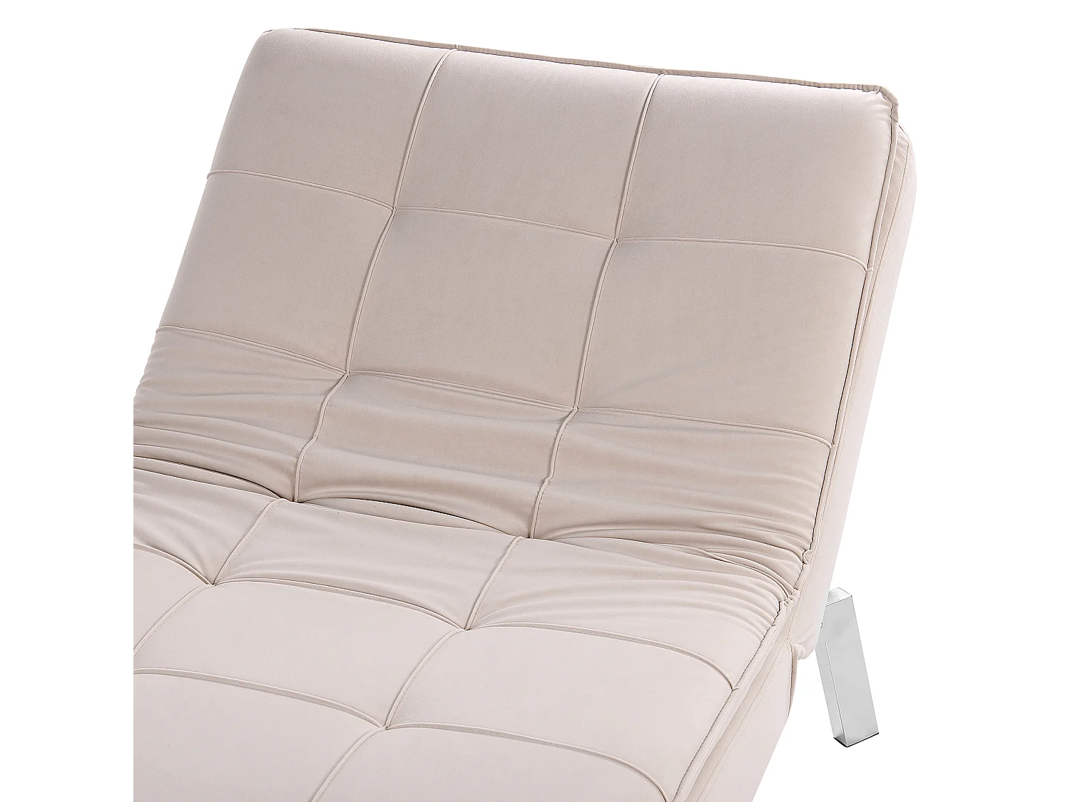 Chaise longue LOIRET Velours Beige
