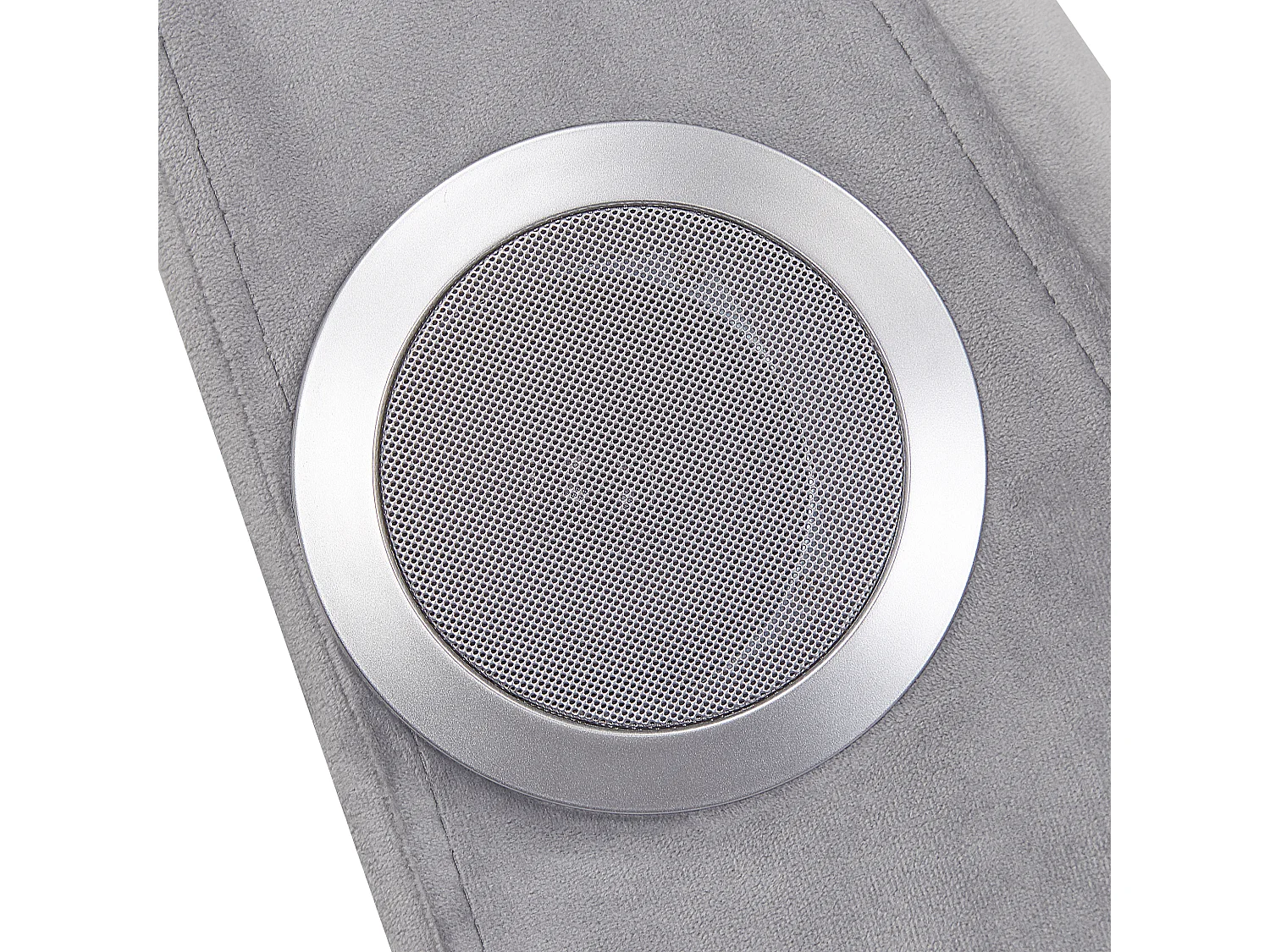 Chaise longue SIMORRE Fluweel Grijs Met ingebouwde Bluetooth speaker