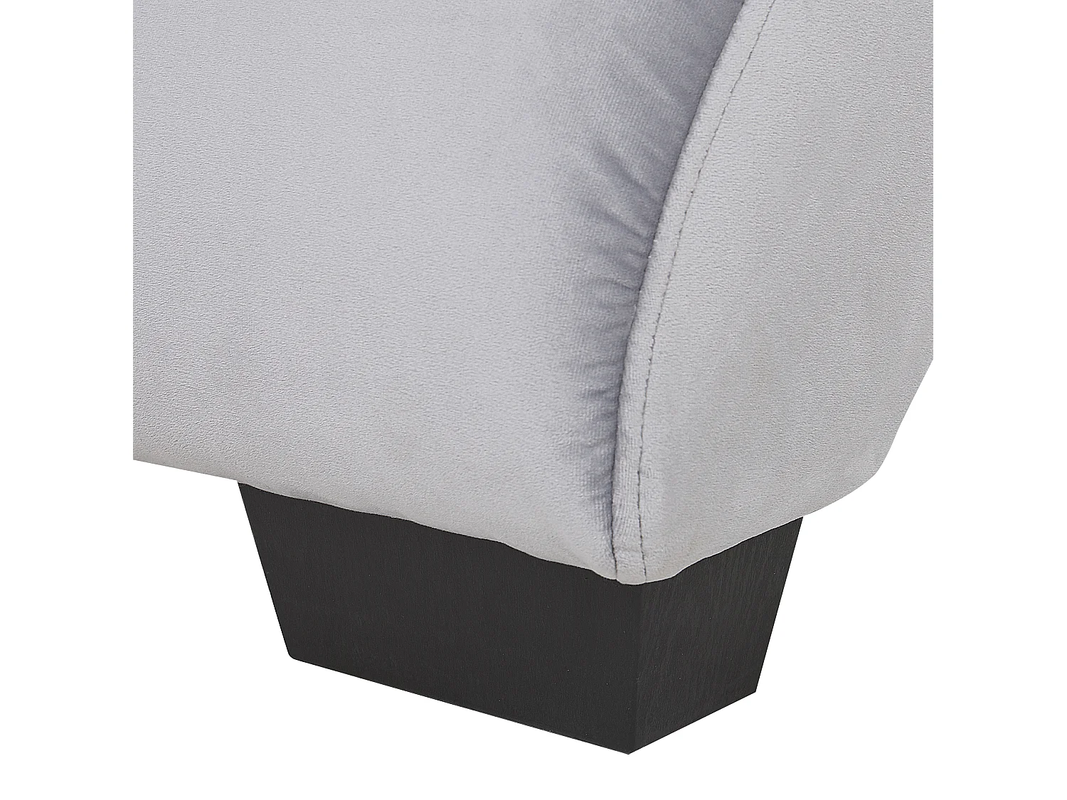 Chaise longue SIMORRE Fluweel Grijs Met ingebouwde Bluetooth speaker