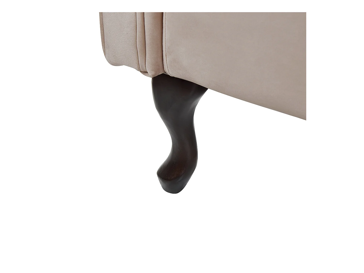 Chaise longue côté droite LATTES Velours Beige
