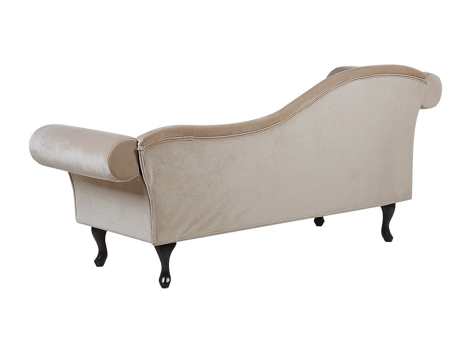 Chaise longue côté droite LATTES Velours Beige