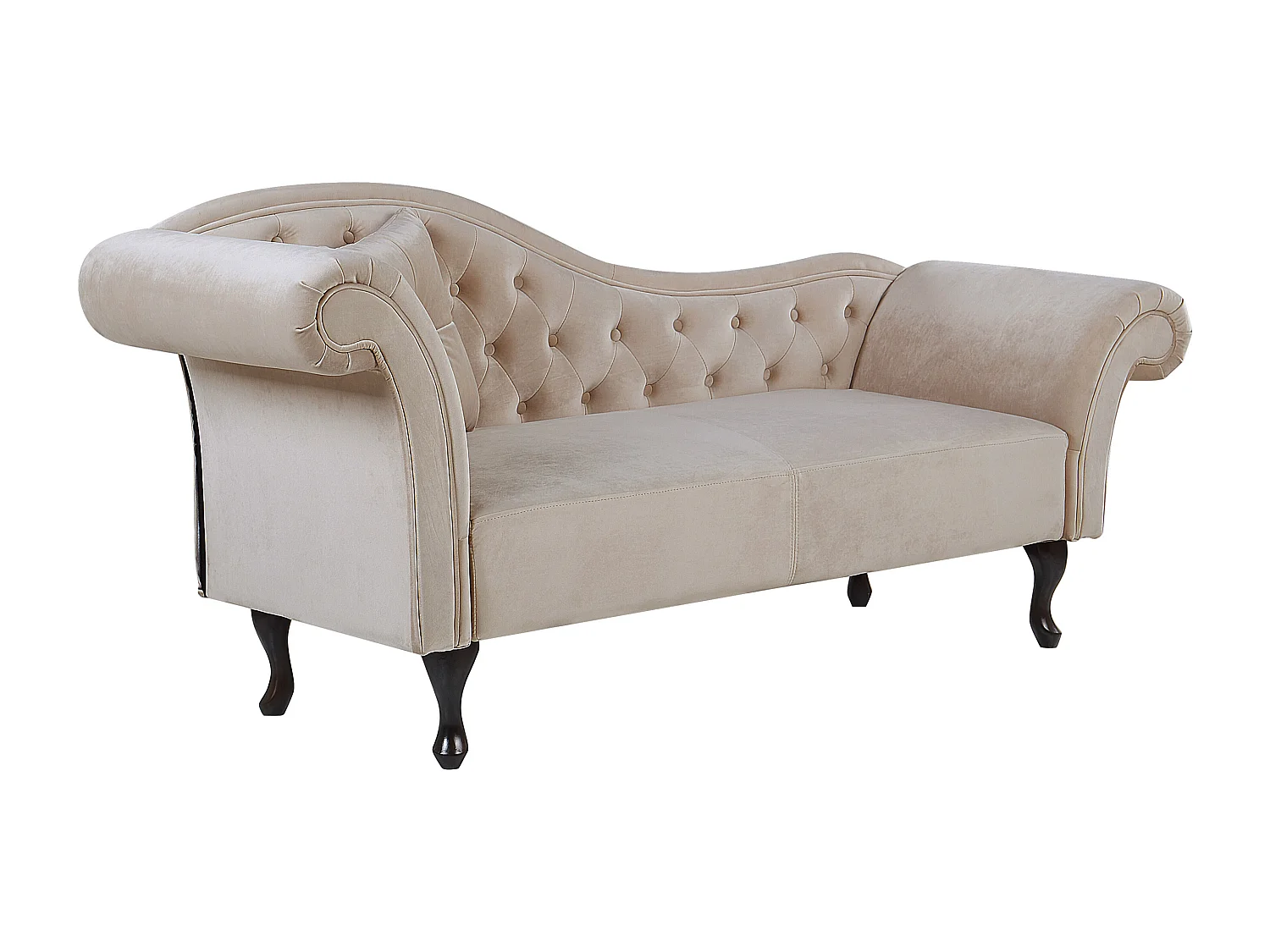 Chaise longue izquierdo LATTES Terciopelo Beige