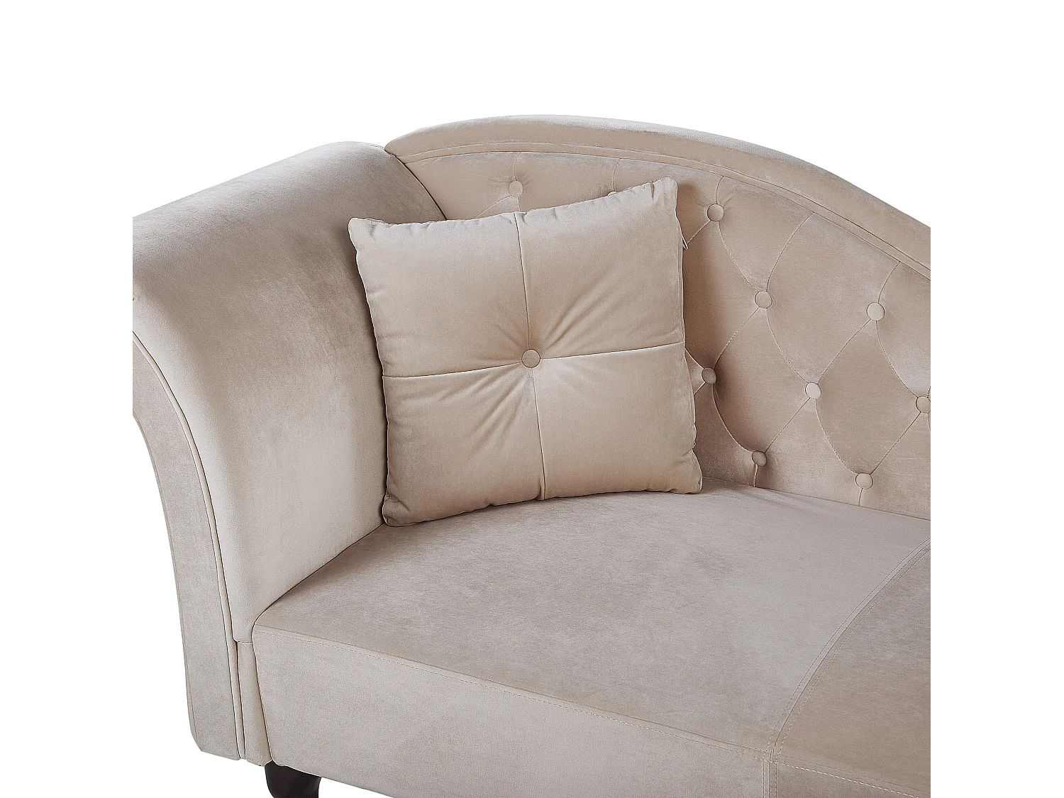 Chaise longue izquierdo LATTES Terciopelo Beige