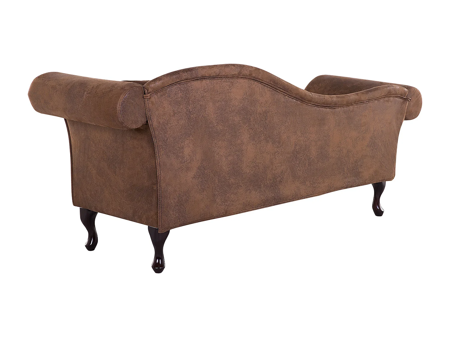 Rechtszijdige chaise longue LATTES Kunstsuède Lichtbruin