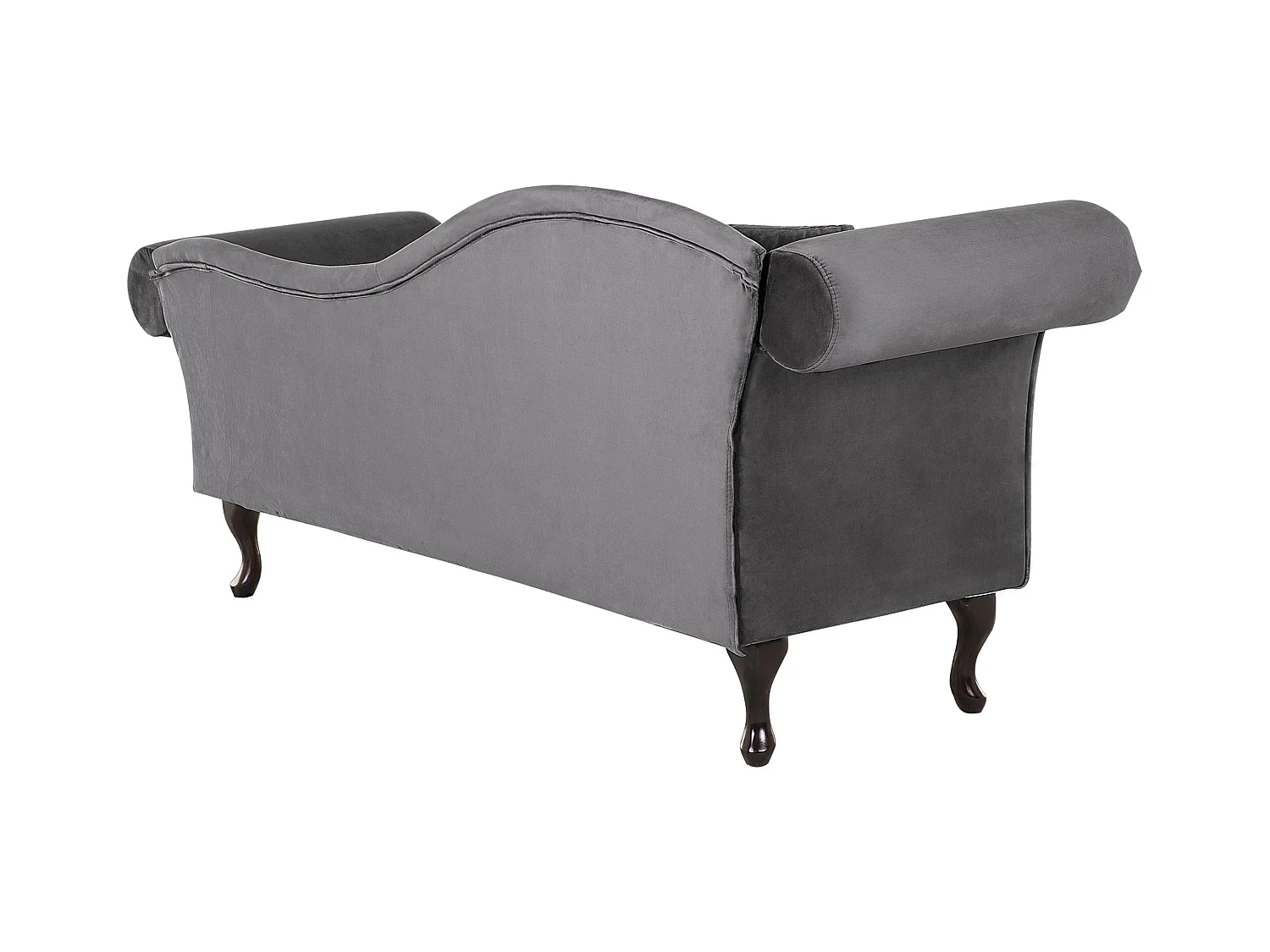 Chaise longue côté droite LATTES Velours Gris