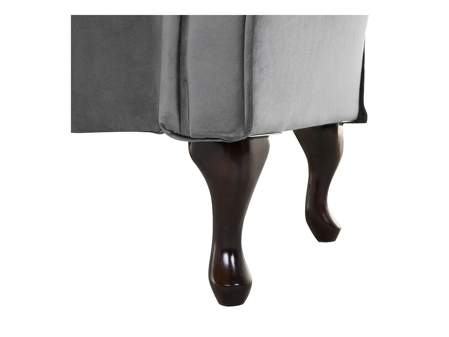 Chaise longue côté droite LATTES Velours Gris