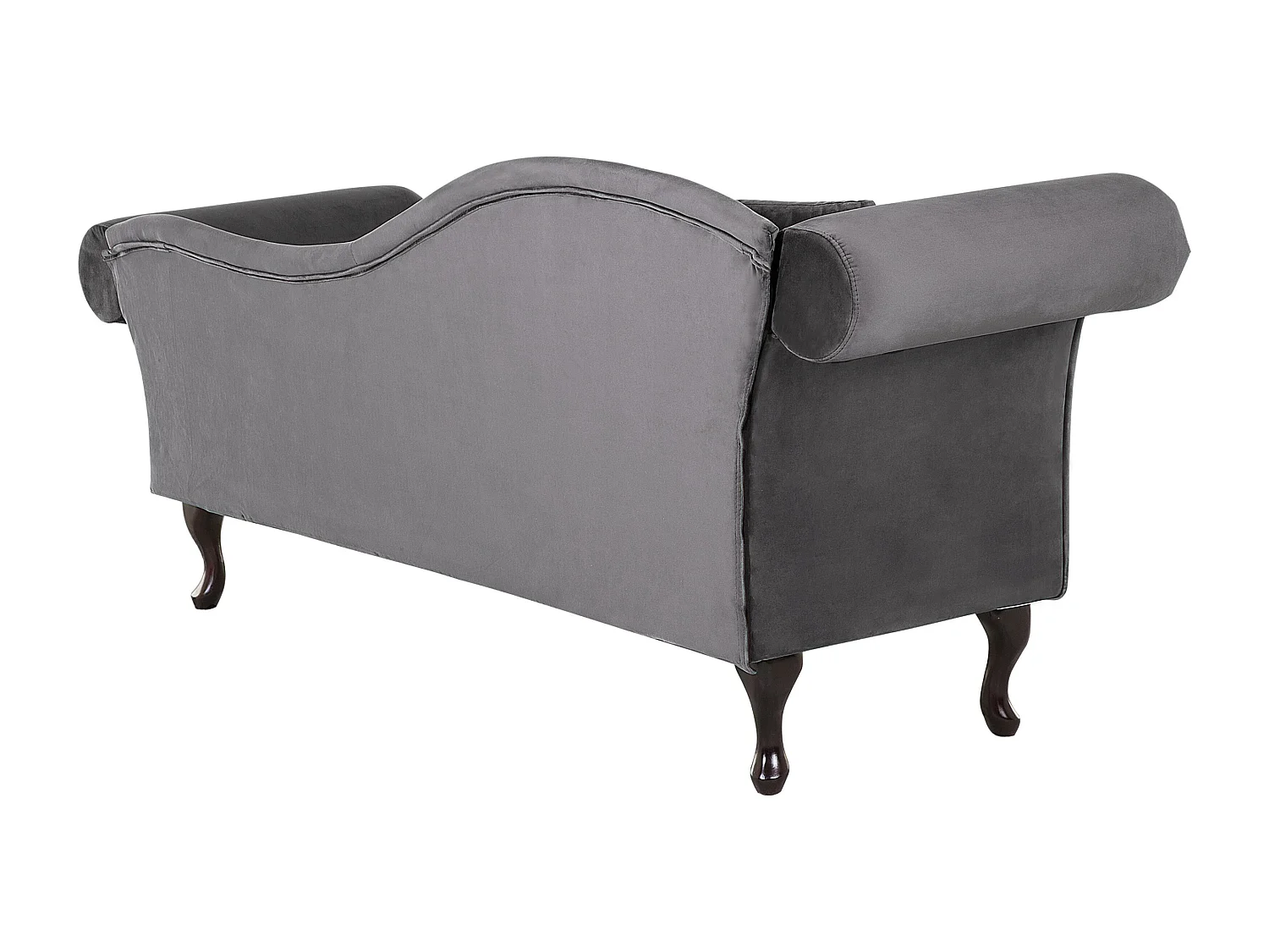 Chaise longue côté droite LATTES Velours Gris