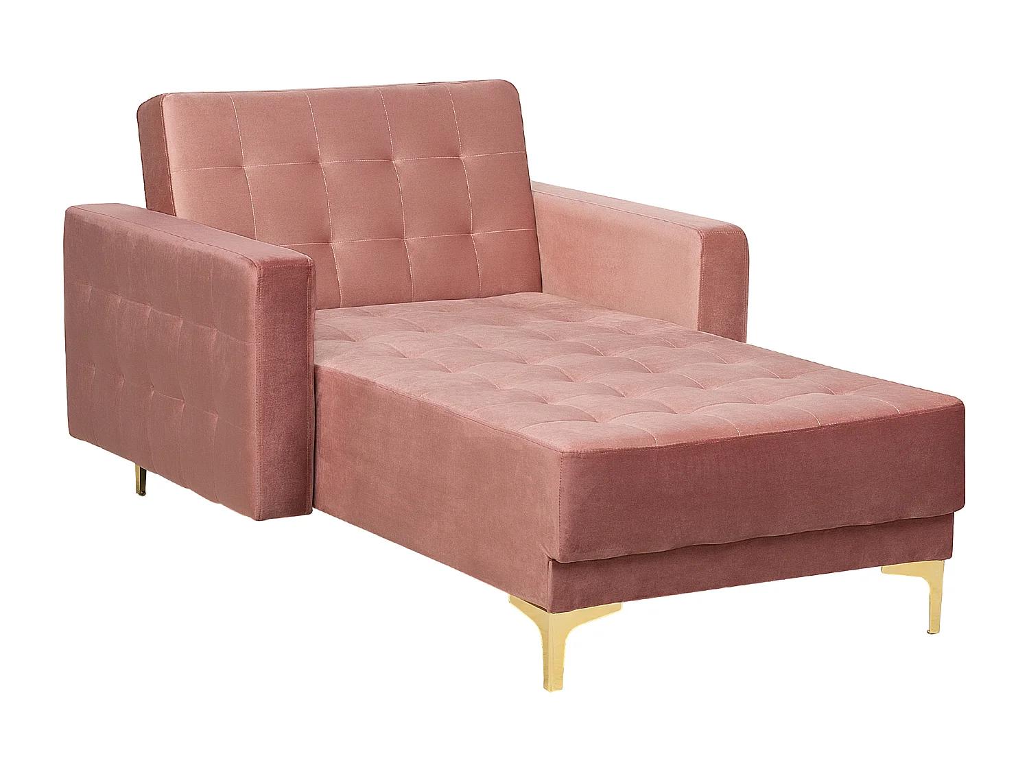 Moderne Chaiselongue Samtstoff rosa Aberdeen