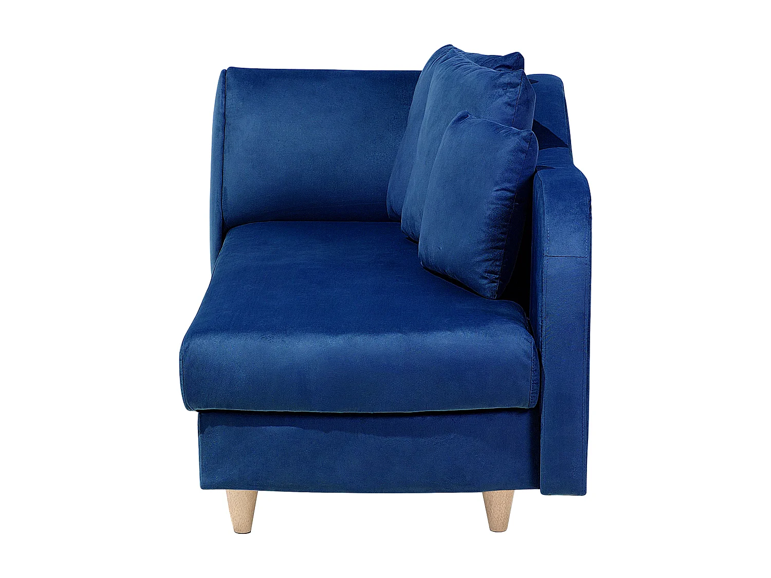 Chaise longue fluweel donkerblauw linkszijdig MERI
