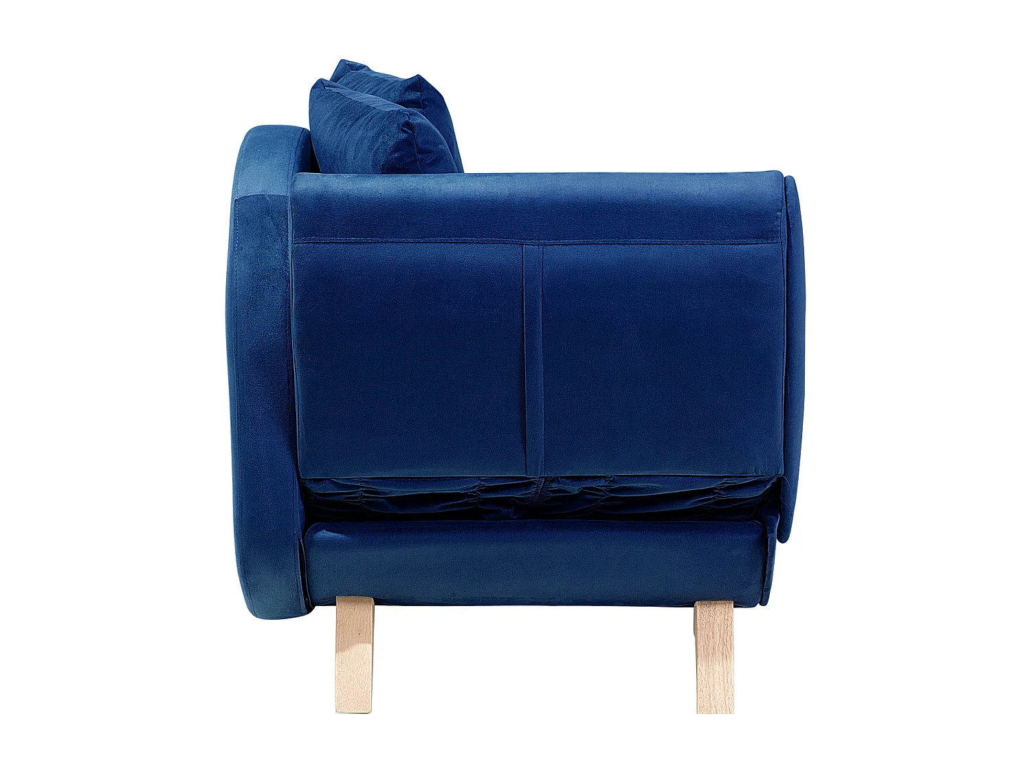 Chaise longue fluweel donkerblauw linkszijdig MERI