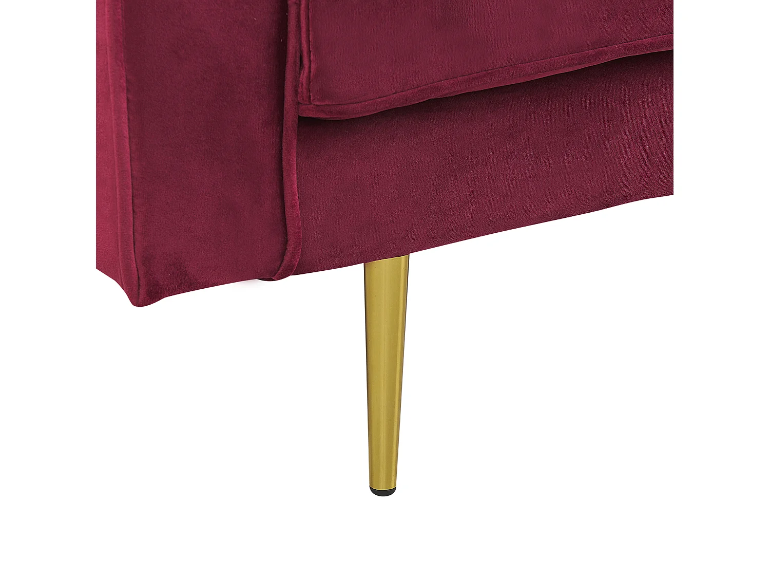 Chaise longue versione sinistra MIRAMAS Velluto Rosso scuro