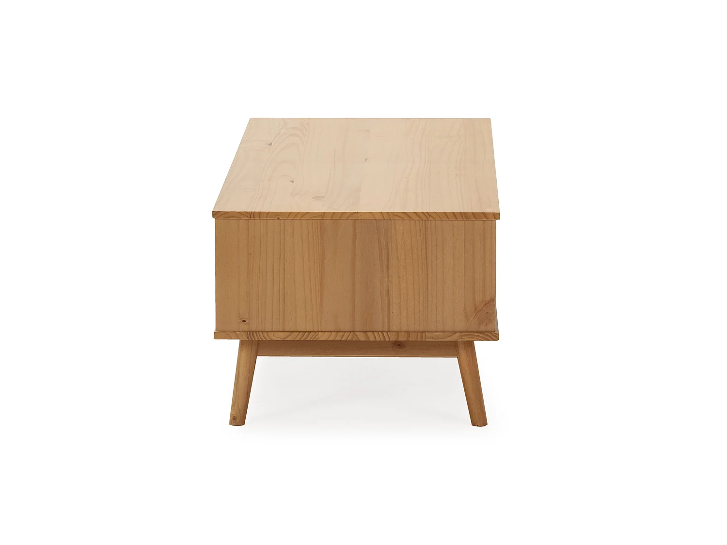 Salontafel Bruce met 1 schuifdeur en 1 open vak, massief hout