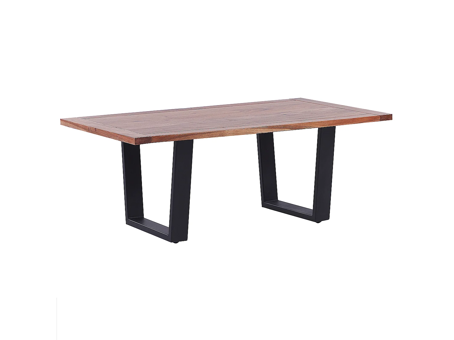 Couchtisch hellbraunes Akazienholz Beine aus Eisen gold 70x120 rechteckig Grenola