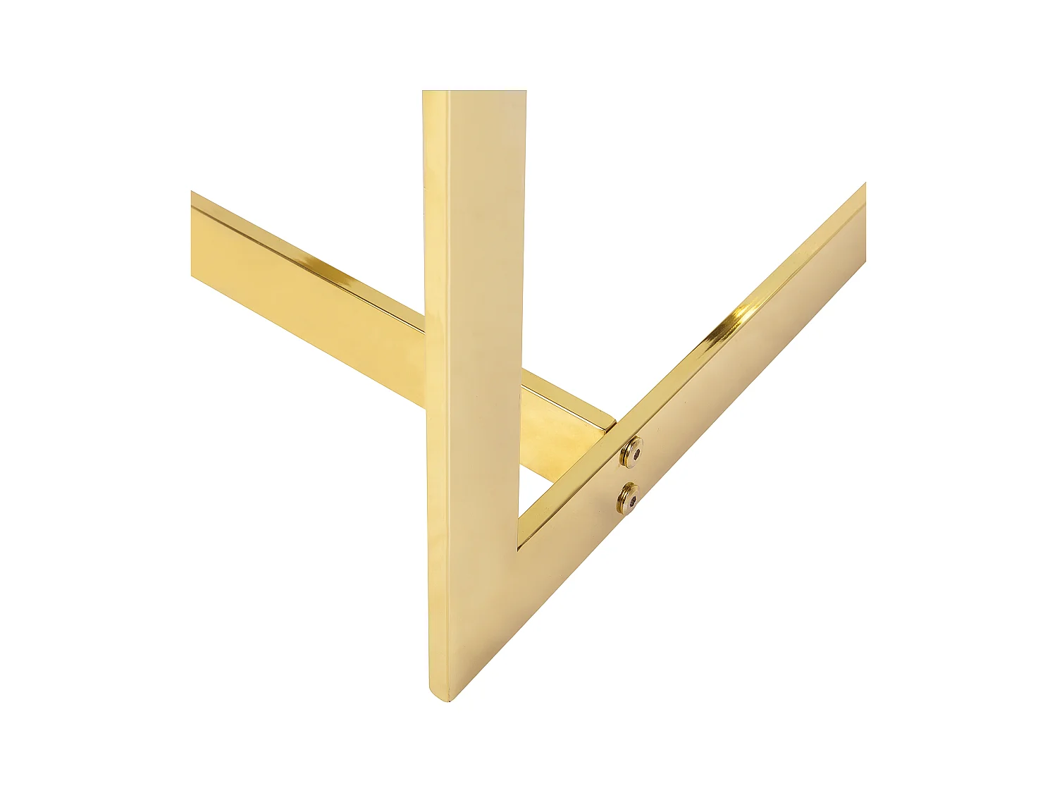 Moderner Couchtisch aus Glas mit Metallgestell Gold Crystal