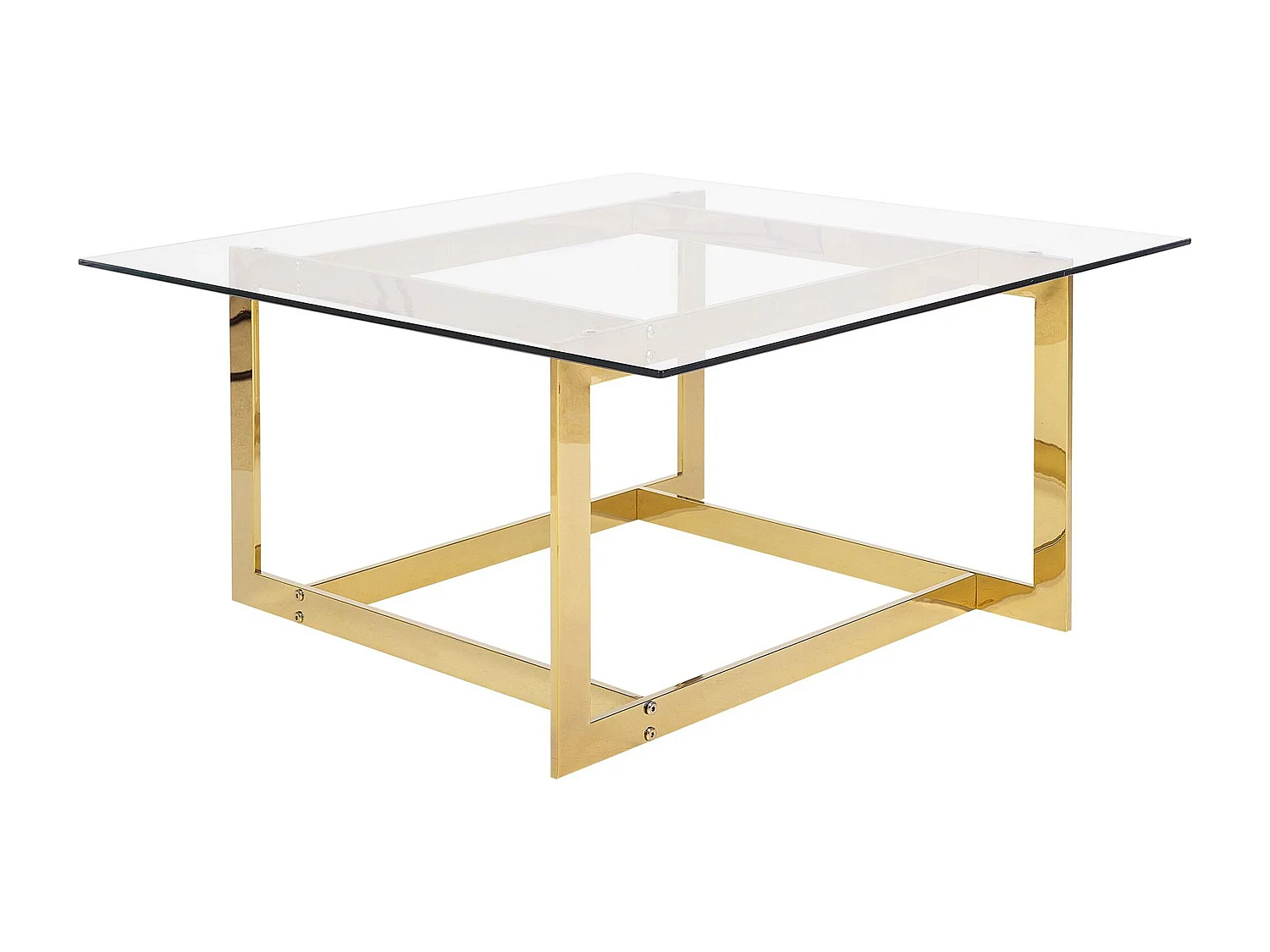 Table basse CRYSTAL Verre de sécurité Doré