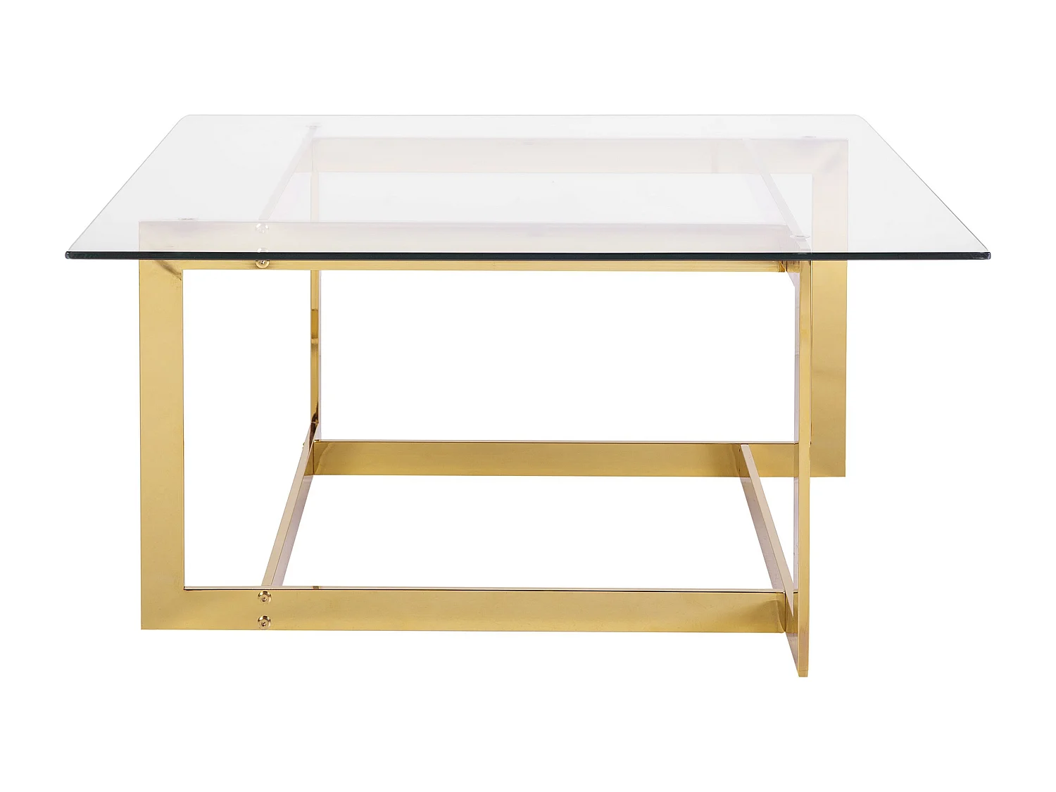 Table basse CRYSTAL Verre de sécurité Doré