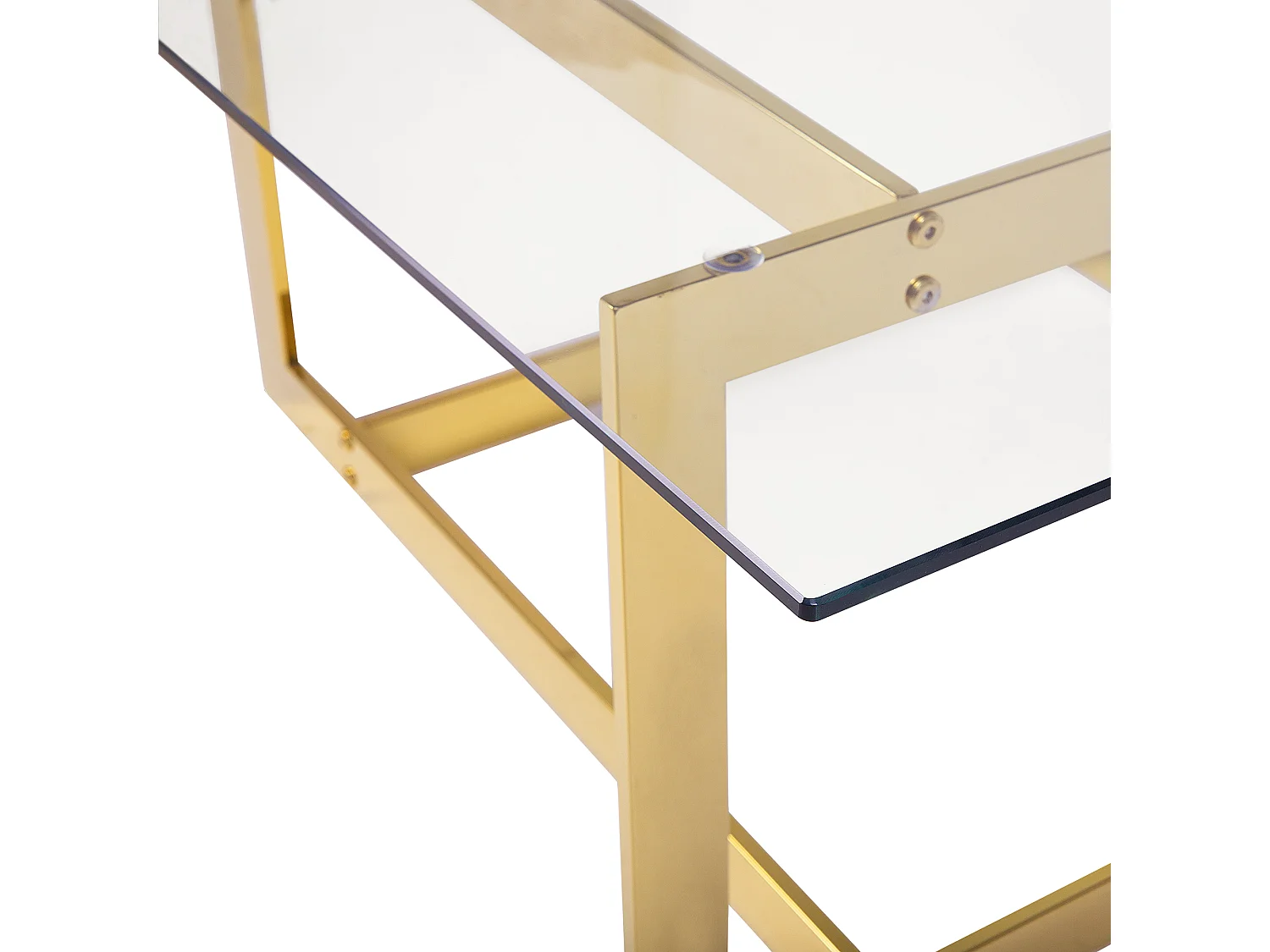 Table basse CRYSTAL Verre de sécurité Doré