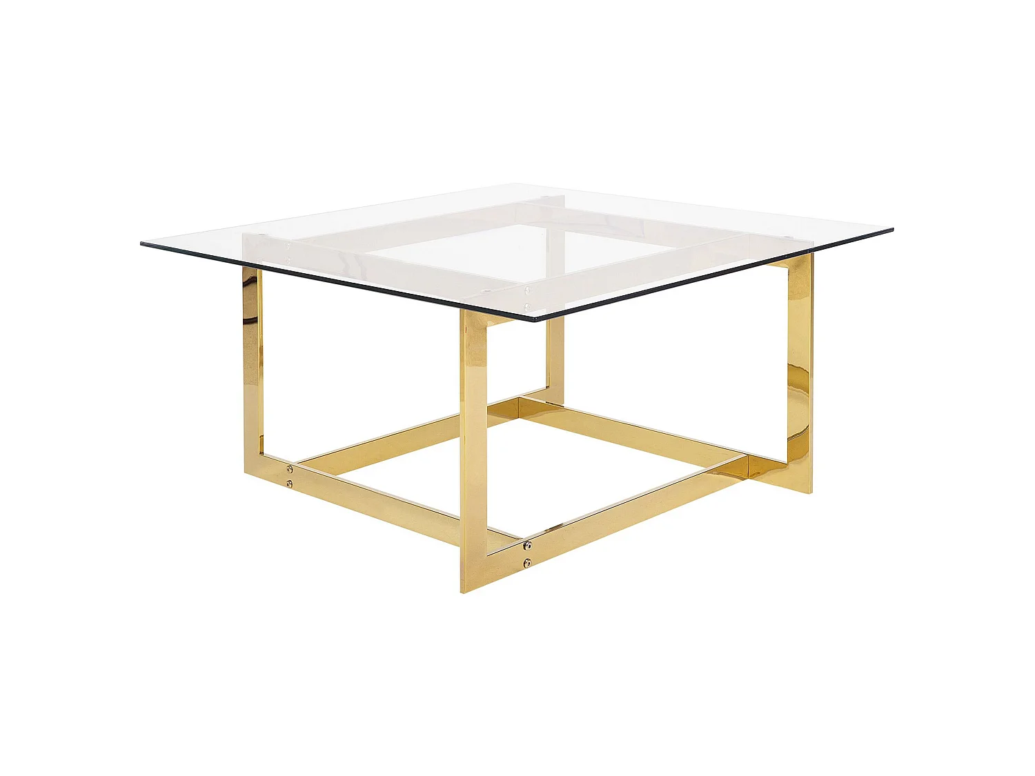 Table basse CRYSTAL Verre de sécurité Doré