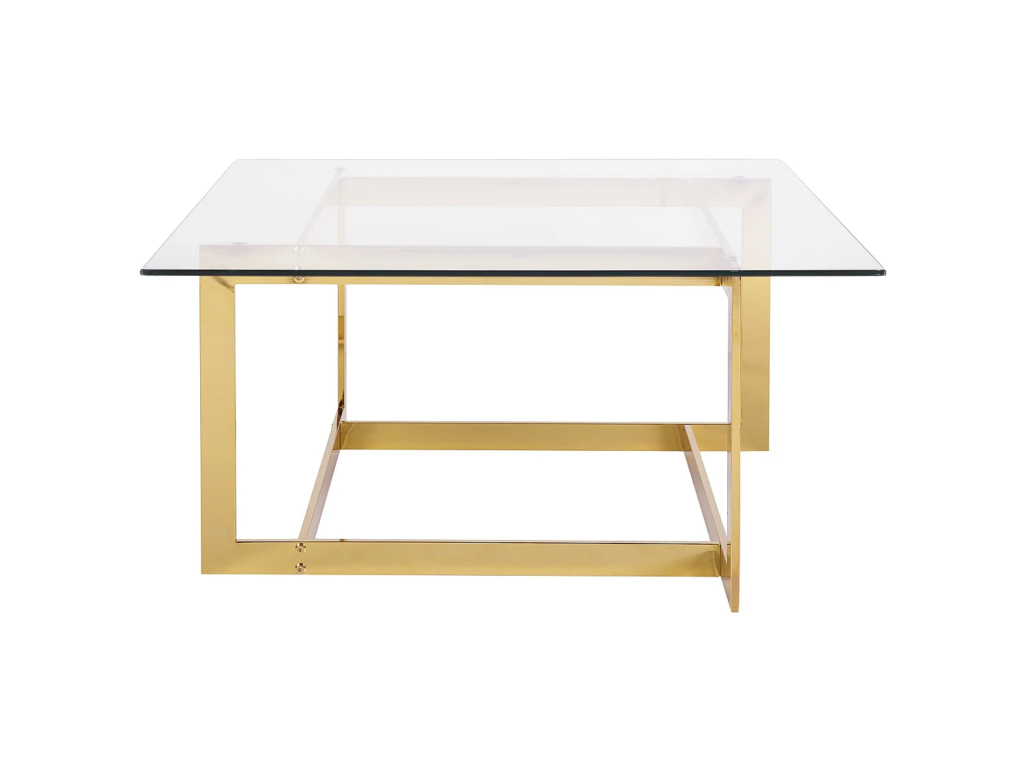 Table basse CRYSTAL Verre de sécurité Doré