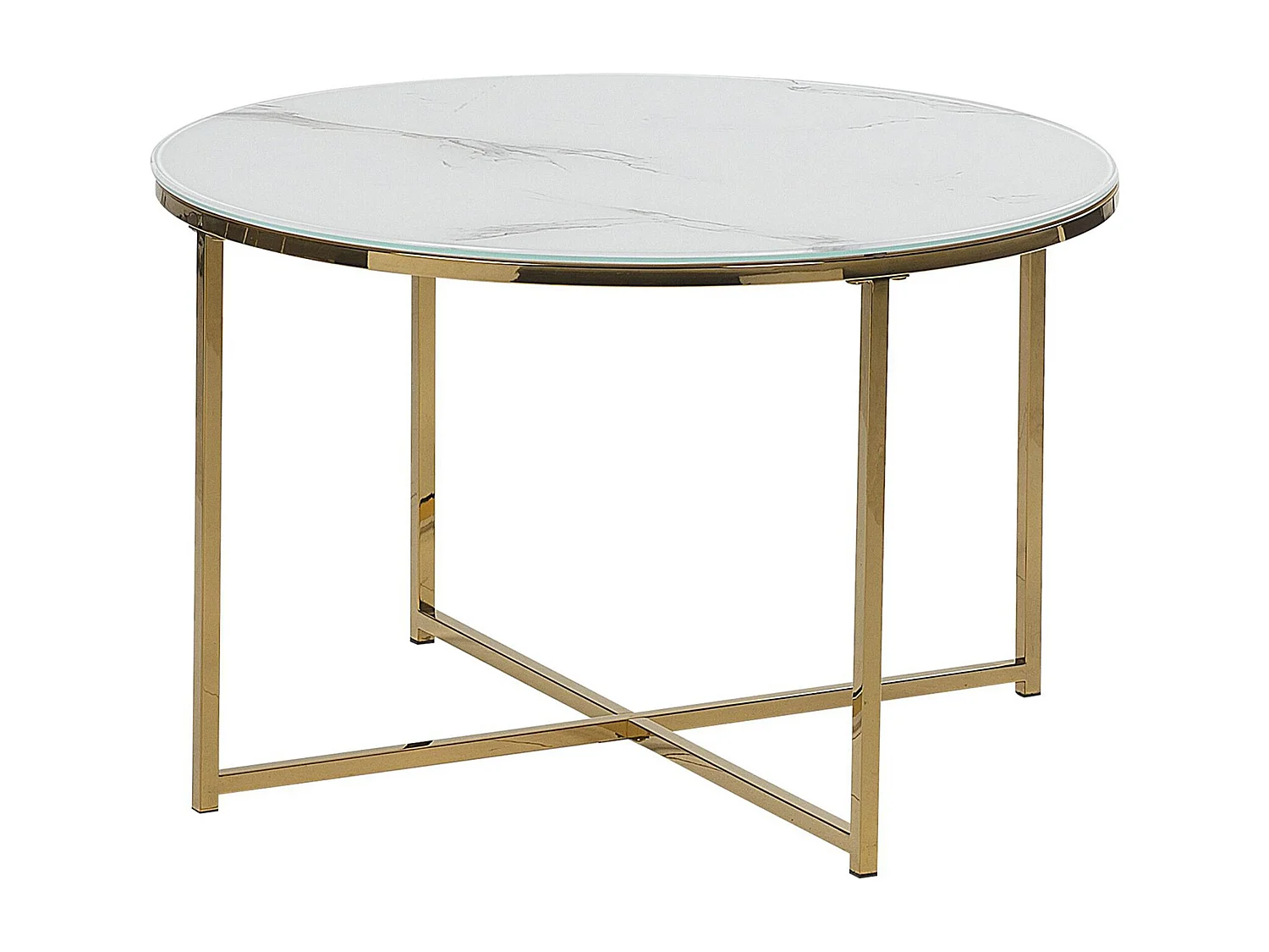 Salontafel QUINCY Veiligheidsglas Marmer/goud