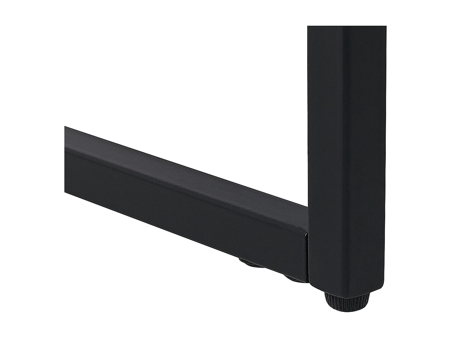 Couchtisch Marmor Optik weiß 100 x 60 cm schwarze Metallbeine modern Merced