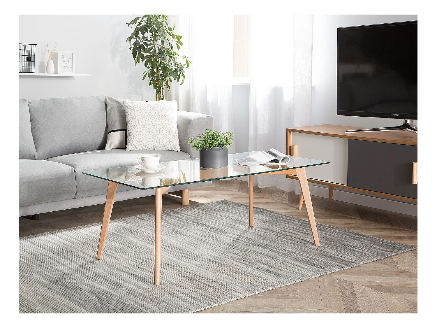 Table basse HUDSON Verre Transparent