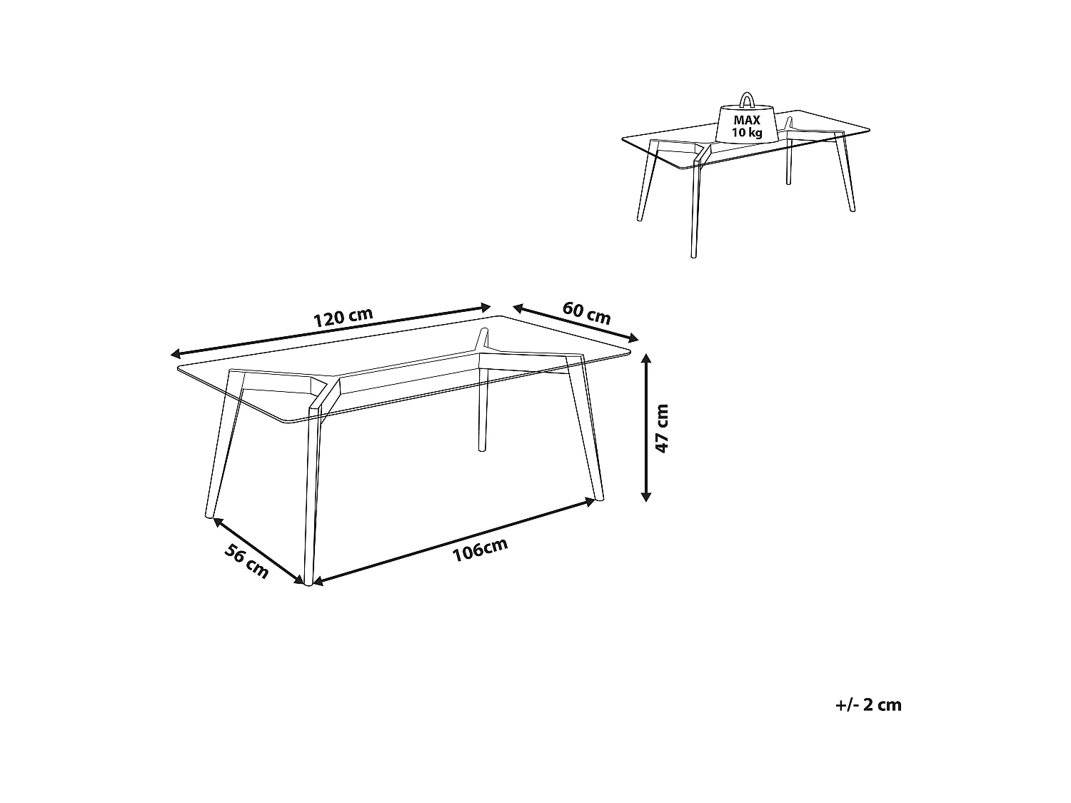 Table basse HUDSON Verre Transparent