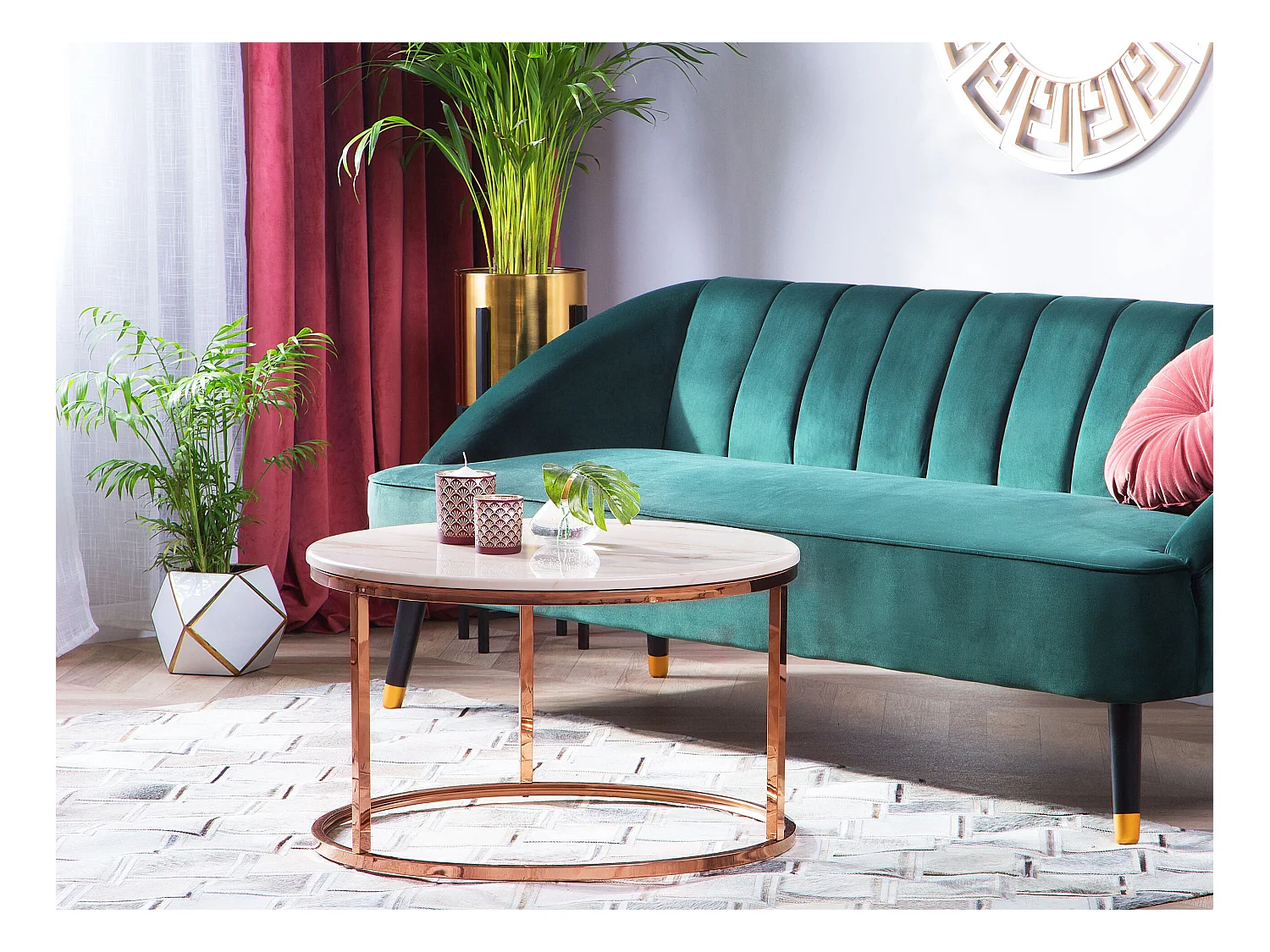 Tavolino da caffè CORAL Oro rosa