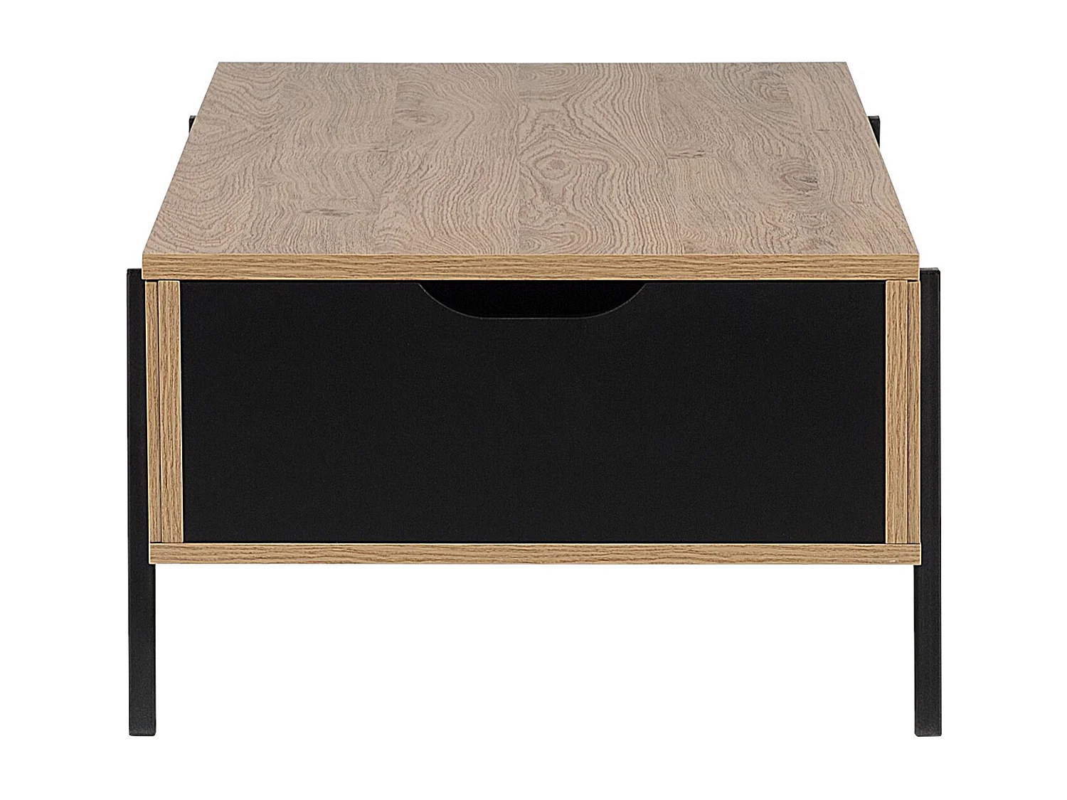 Table basse BLACKPOOL Marron/noir avec rangement