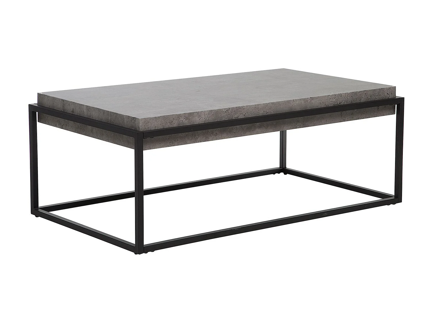 Couchtisch Betonoptik grau rechteckig Metallgestell schwarz 115 x 64 cm Altos