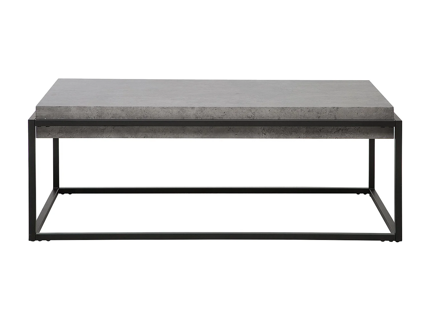 Couchtisch Betonoptik grau rechteckig Metallgestell schwarz 115 x 64 cm Altos