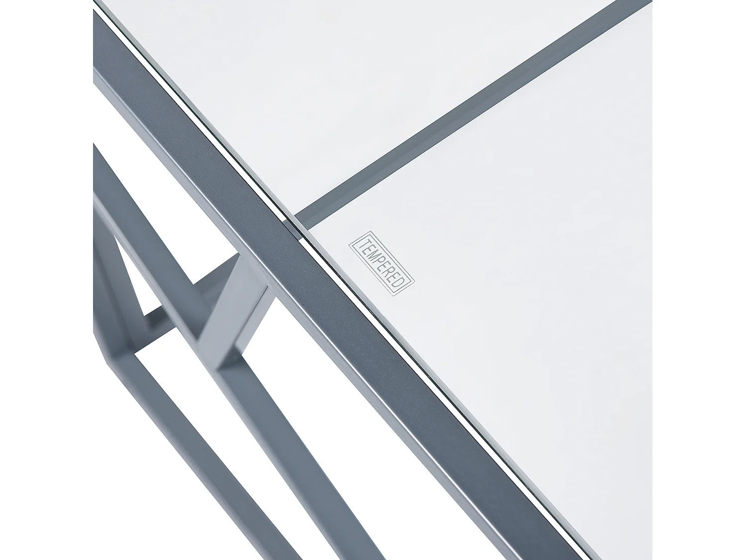 Mesa de centro ORLAND Vidrio Plateado