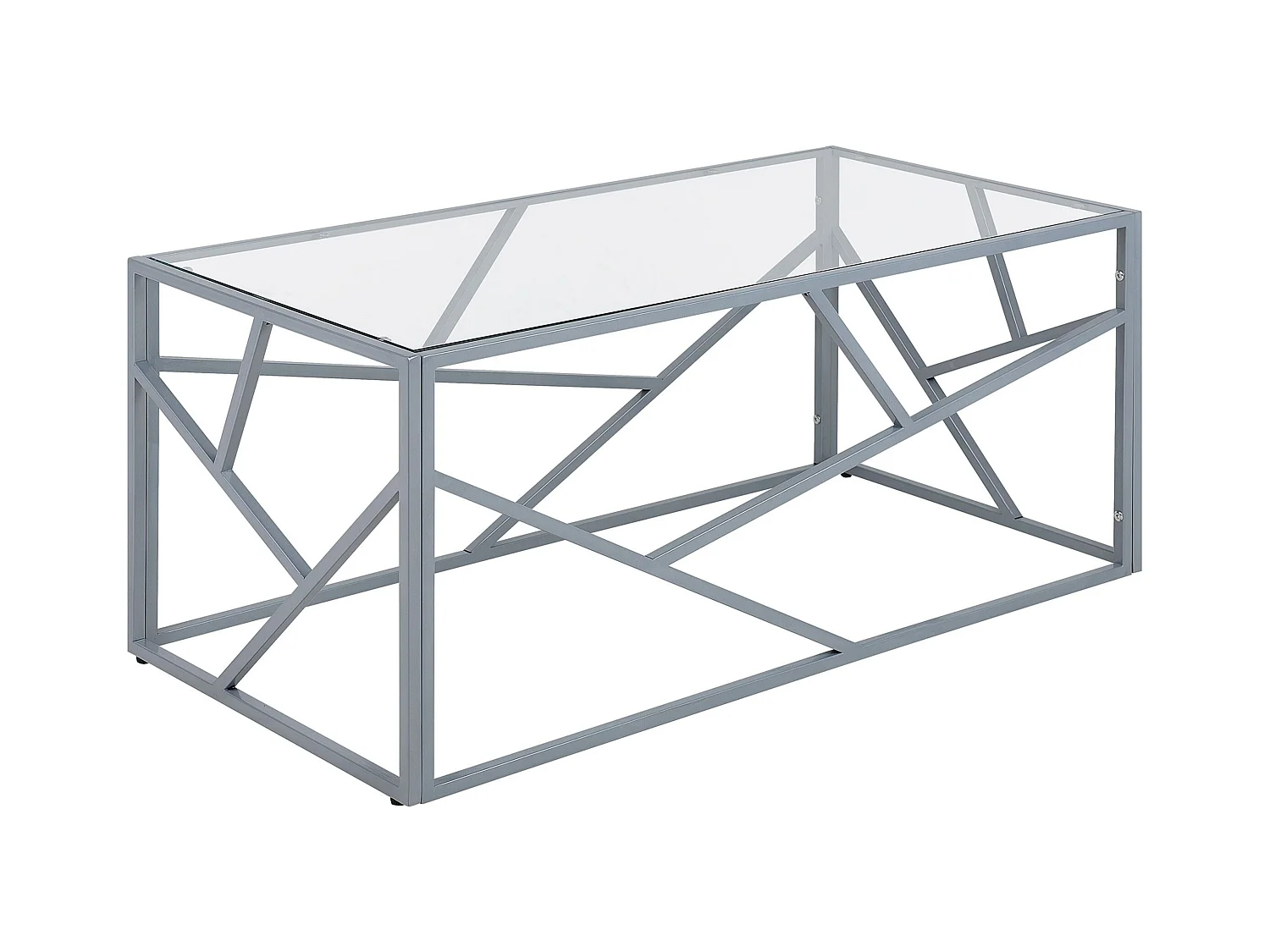 Table basse ORLAND Verre Argenté