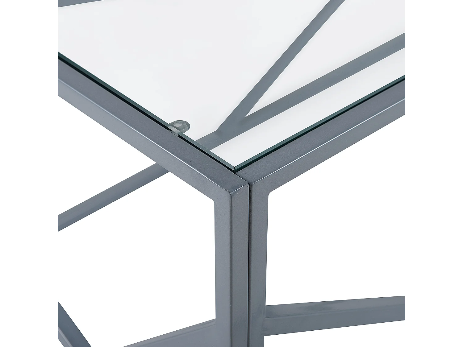 Table basse ORLAND Verre Argenté