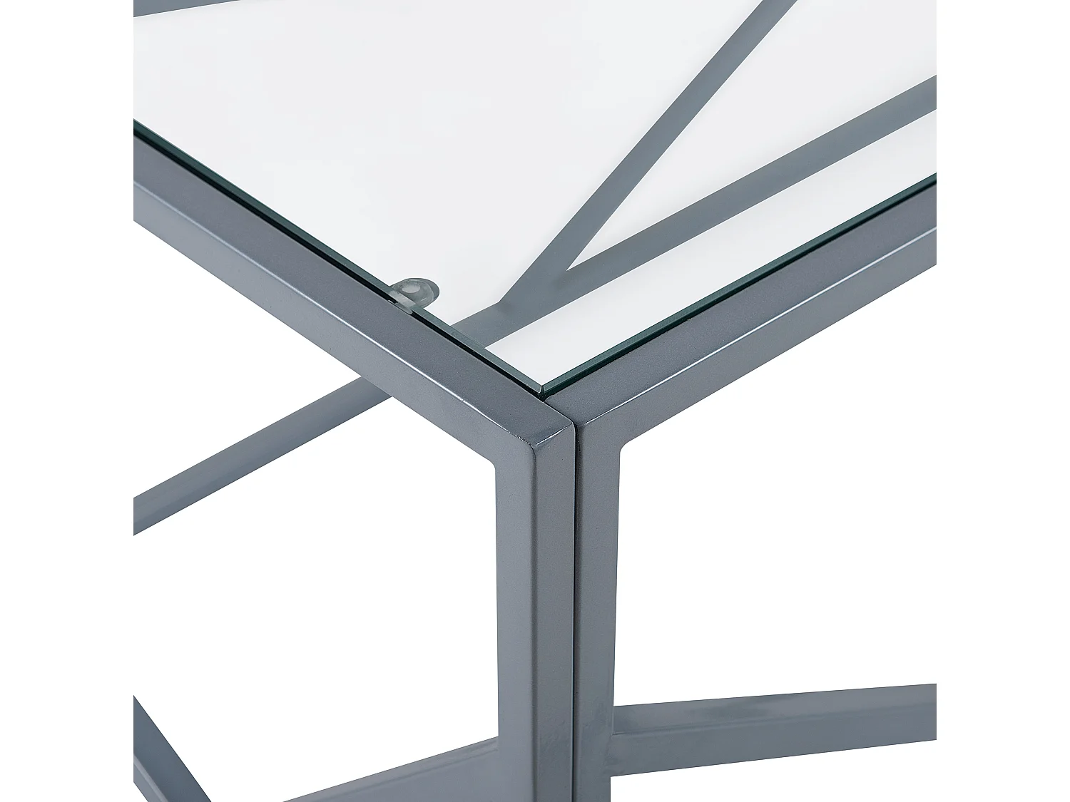 Salontafel ORLAND Glas Zilver