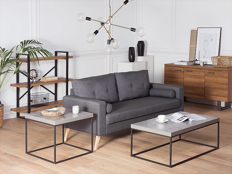 Table basse DELANO Effet béton gris