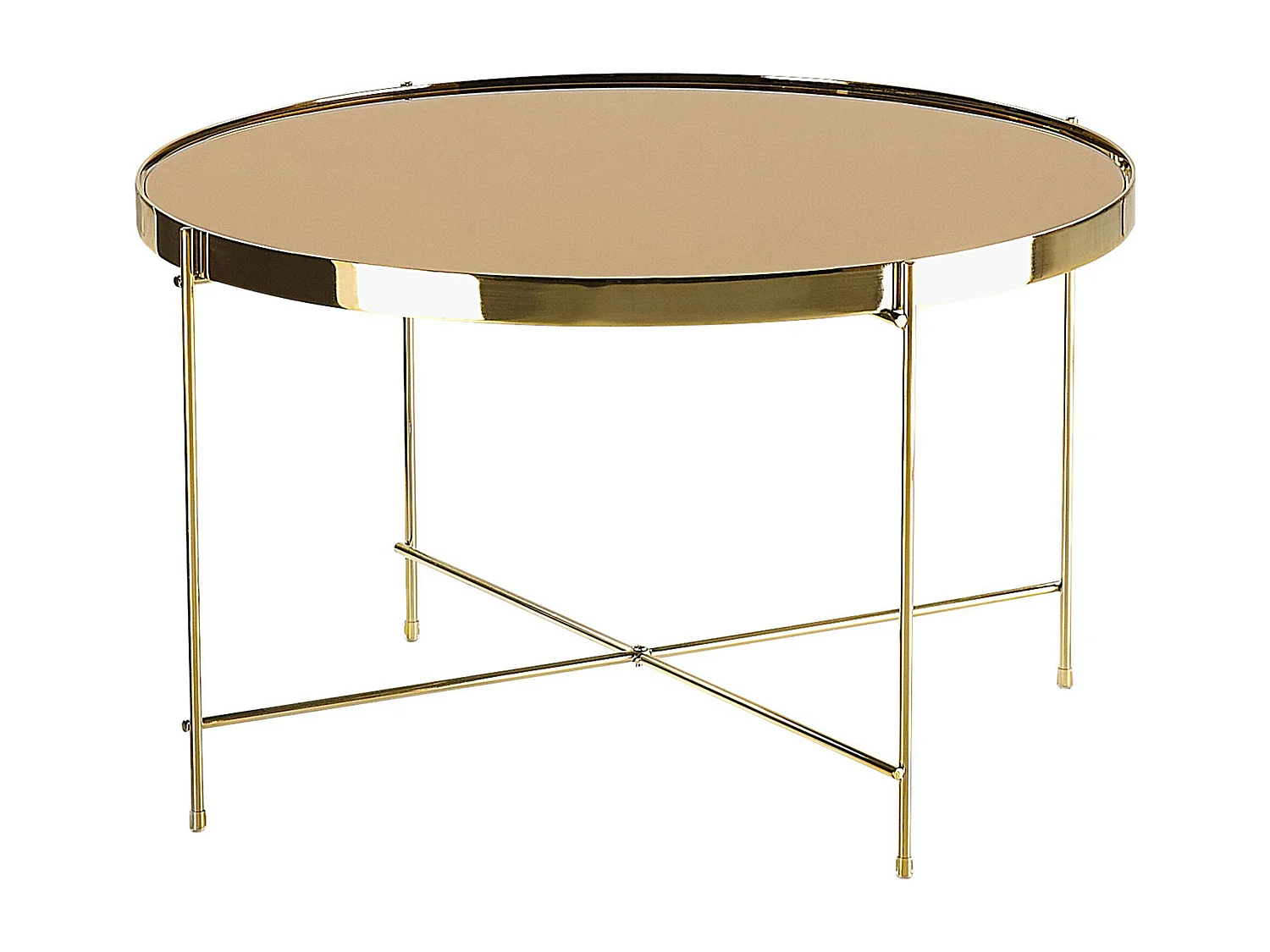 Table d'appoint LUCEA Verre de sécurité Doré