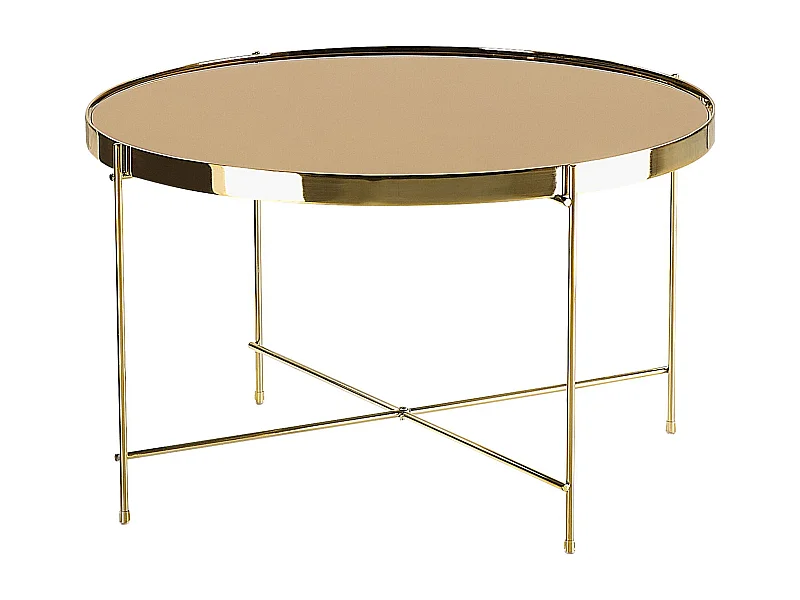 Bijzettafel LUCEA Veiligheidsglas Goud