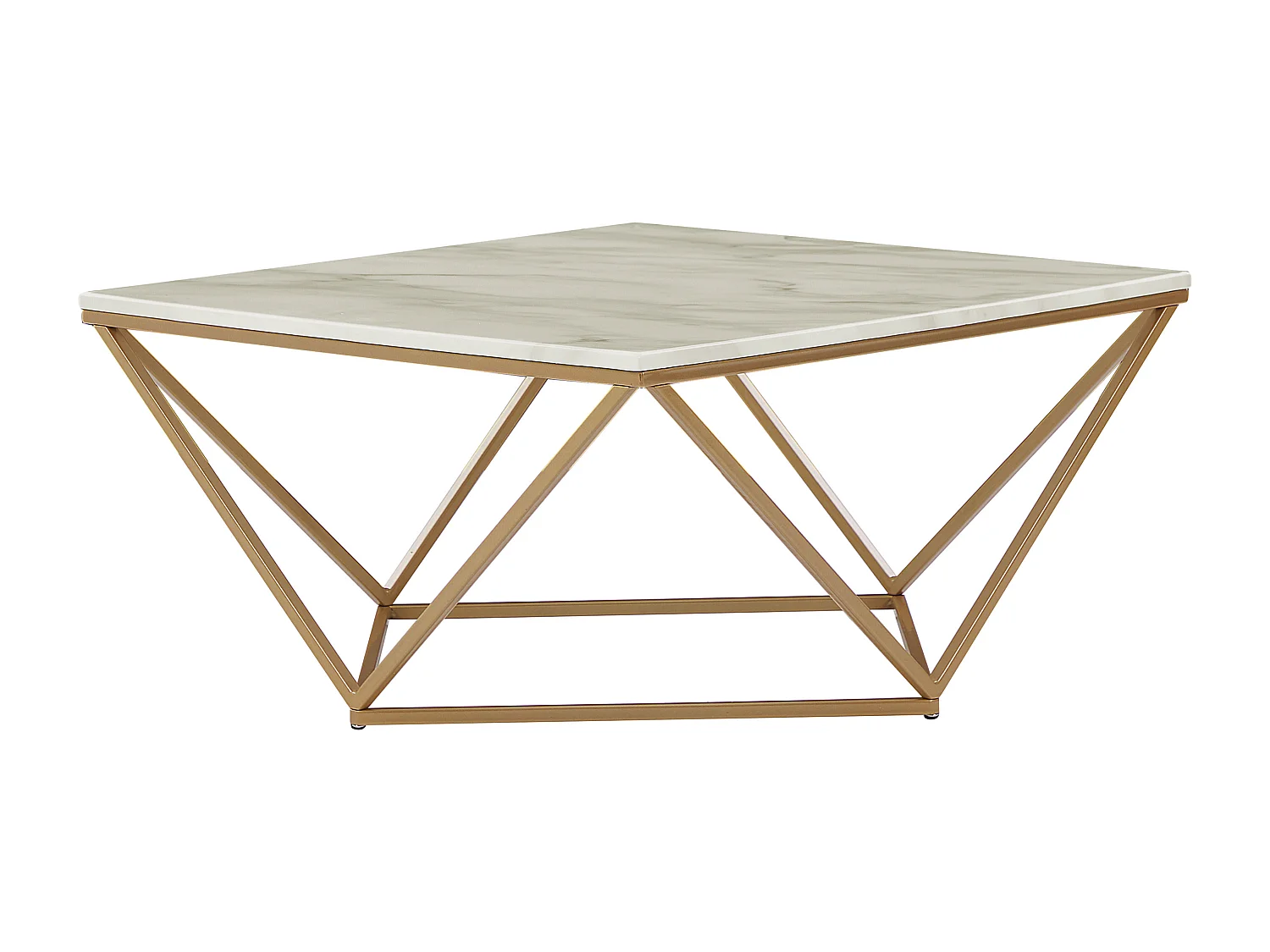 Table basse MALIBU Marbre/doré