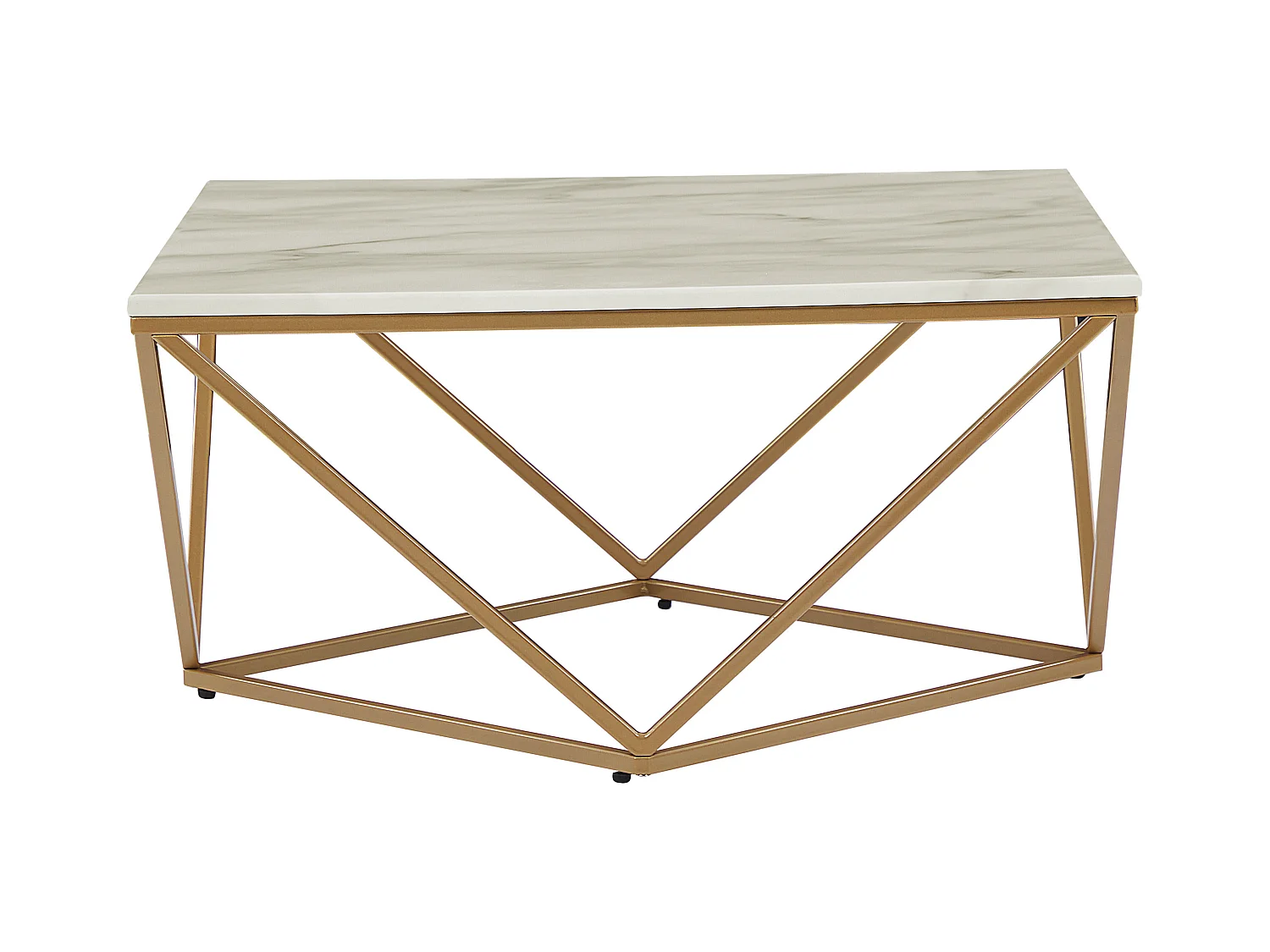 Table basse MALIBU Marbre/doré