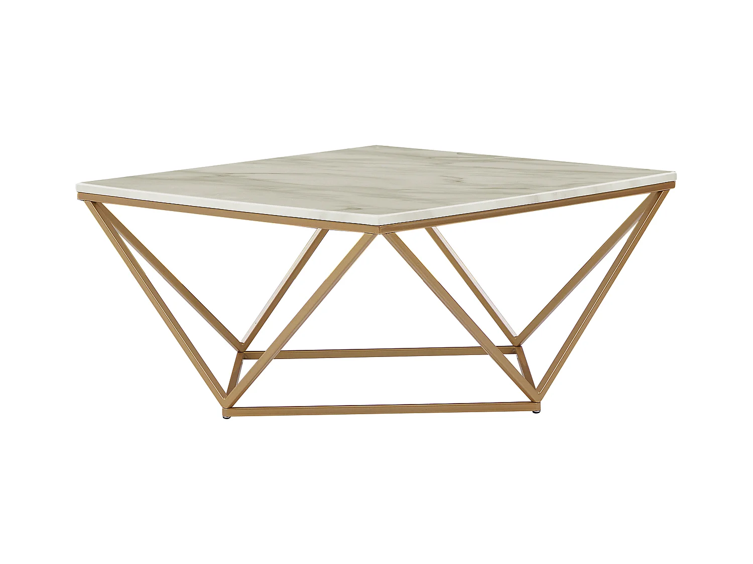 Table basse MALIBU Marbre/doré