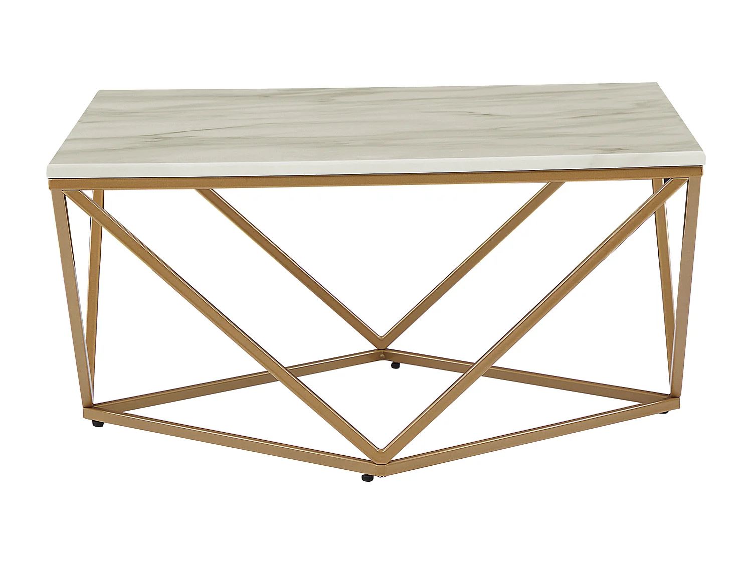 Table basse MALIBU Marbre/doré