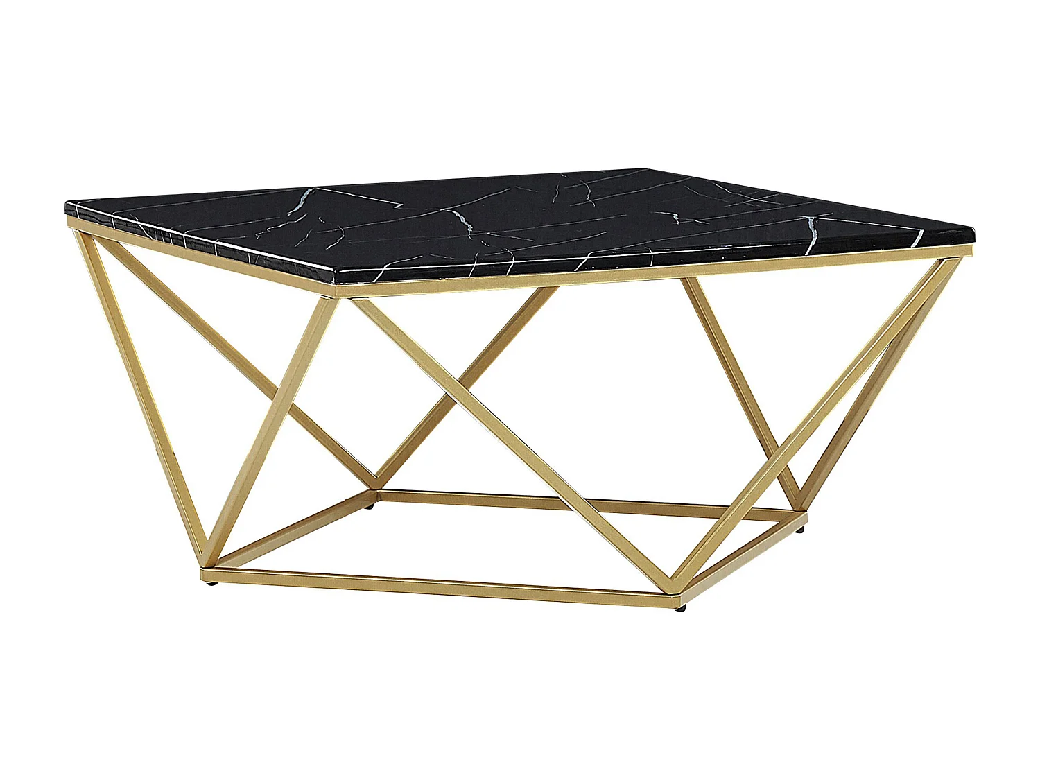 Table basse MALIBU Noir/doré