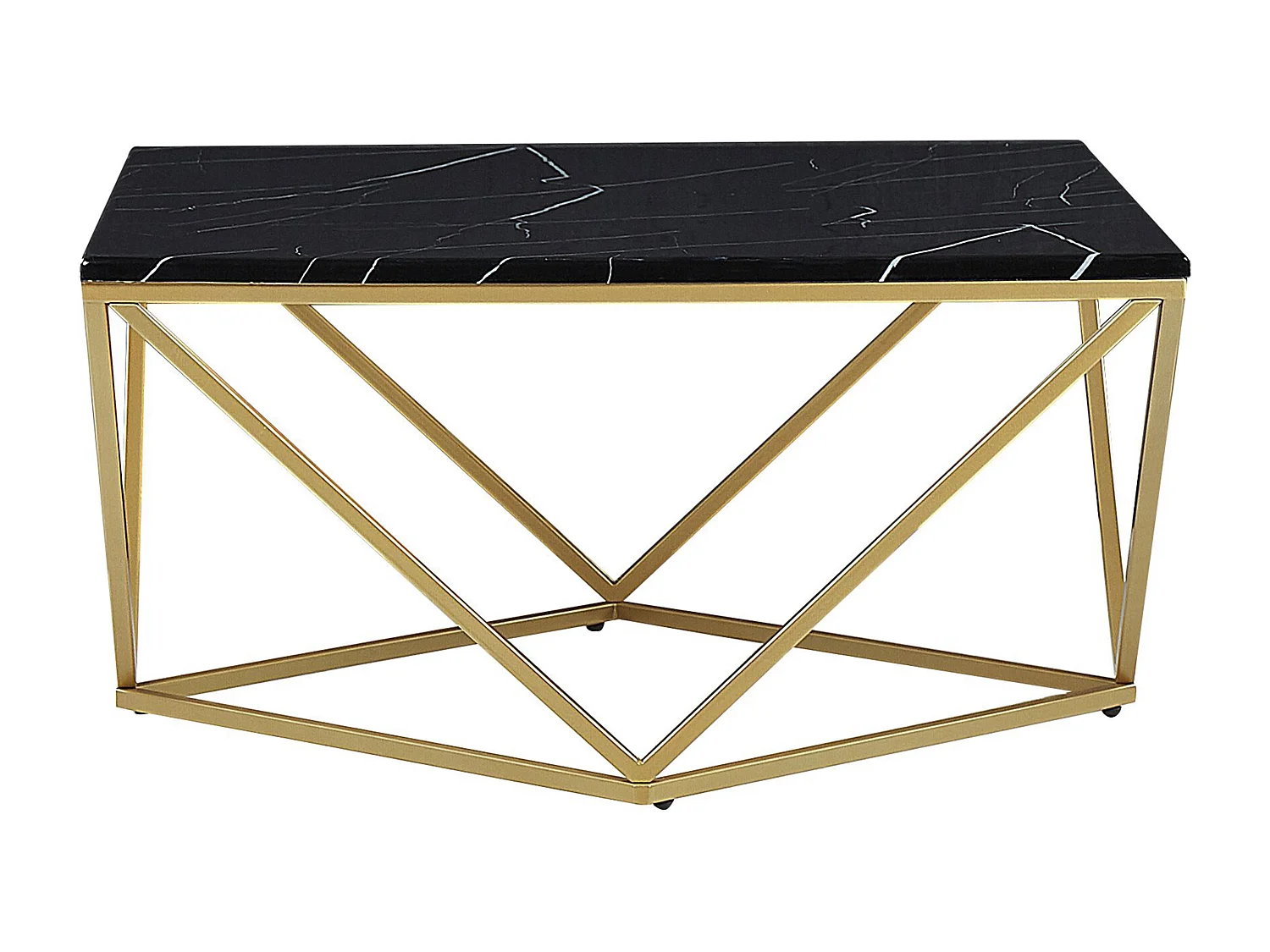 Table basse MALIBU Noir/doré