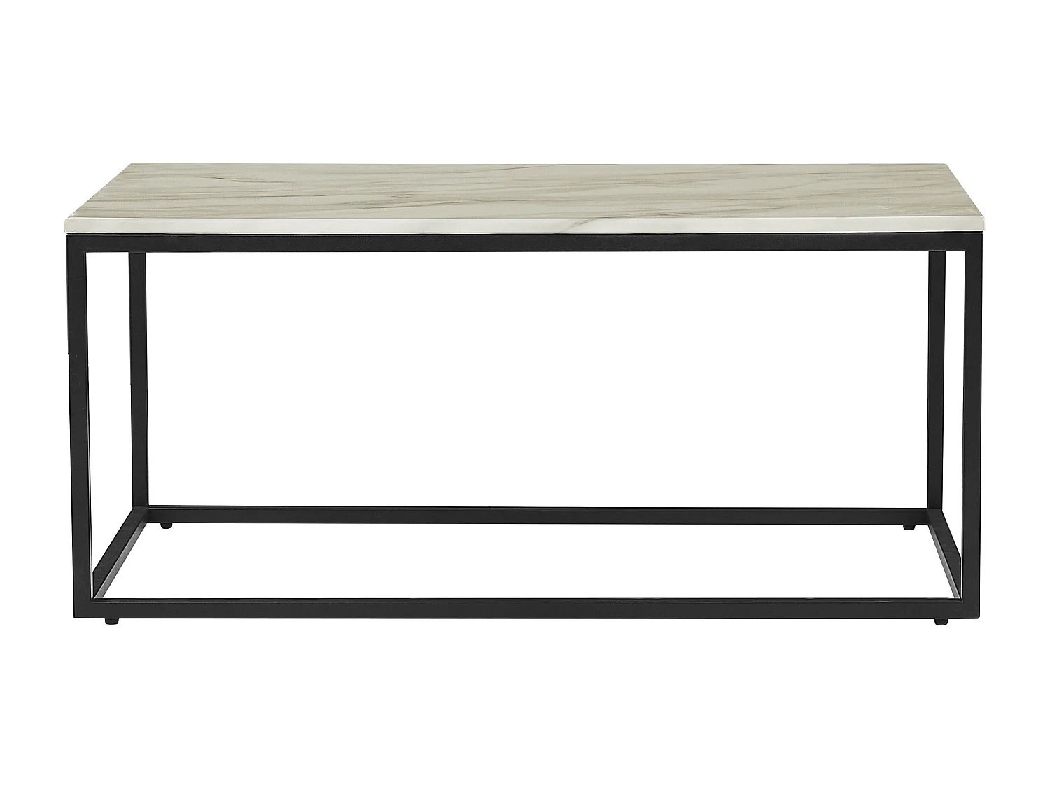 Couchtisch DELANO Marmor Optik / Schwarz