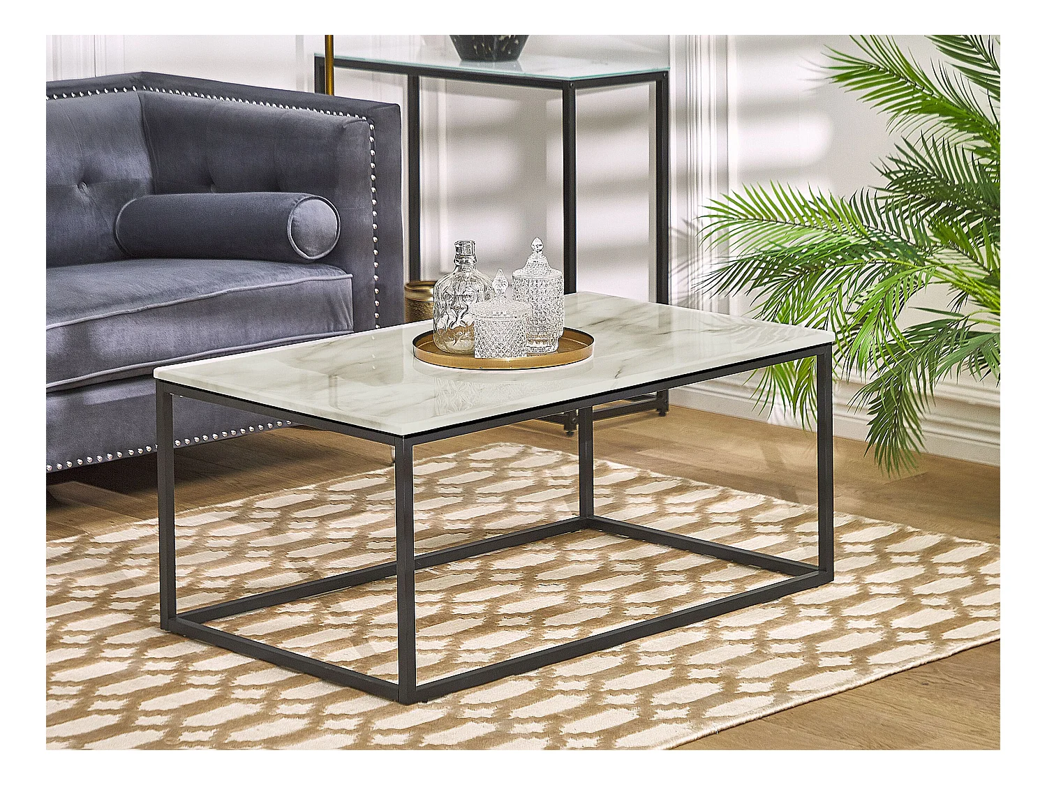 Table basse DELANO Marbre/noir