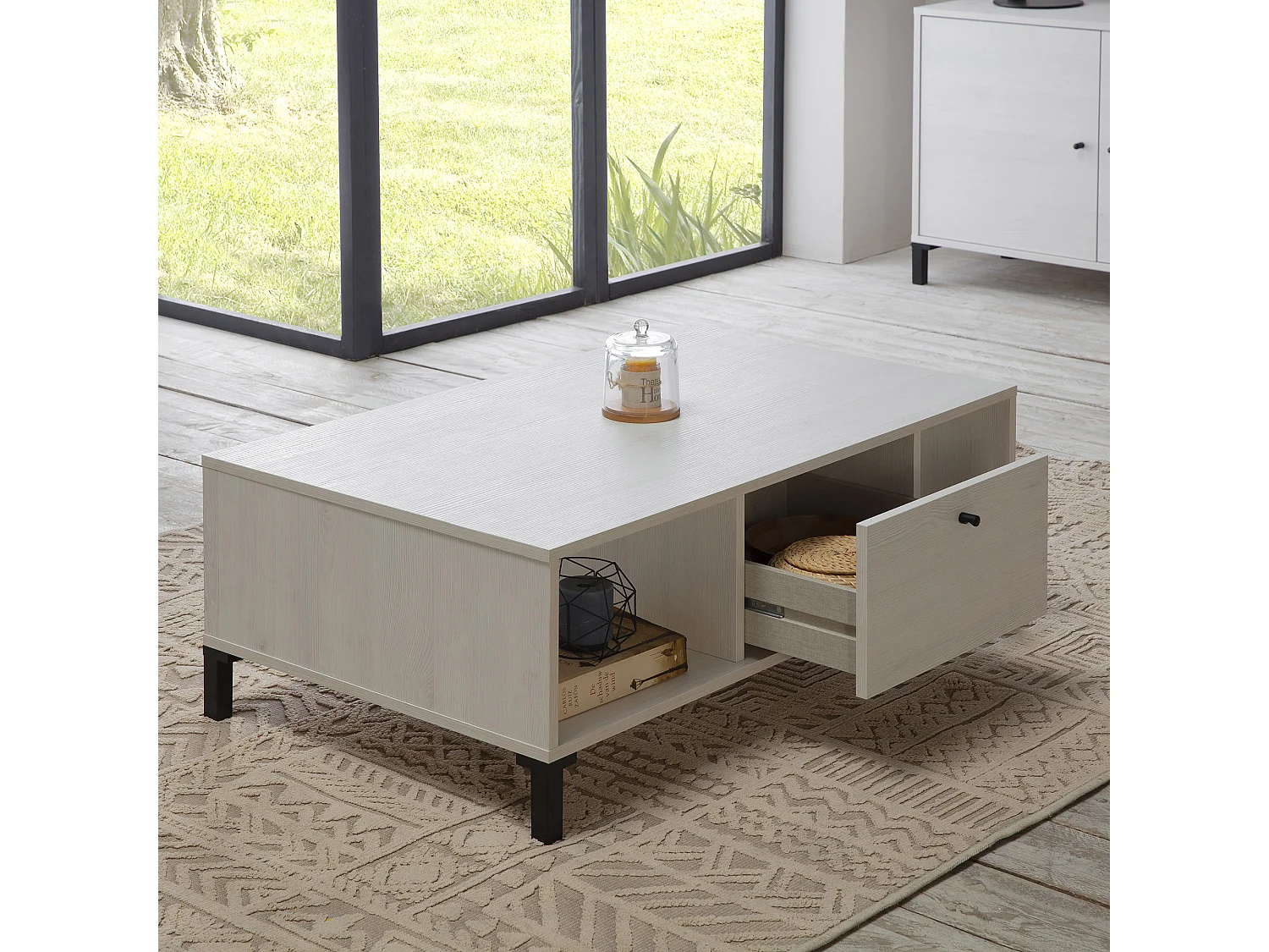 Couchtisch Javea 1 Schublade Farbe Weiß