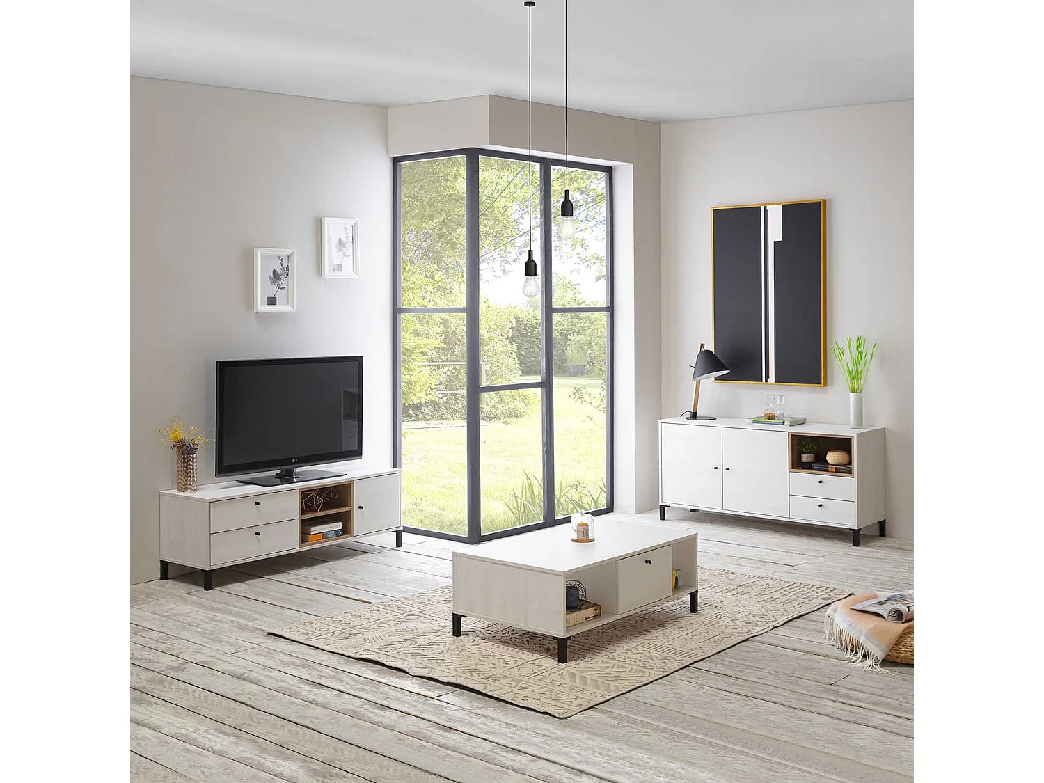 Couchtisch Javea 1 Schublade Farbe Weiß